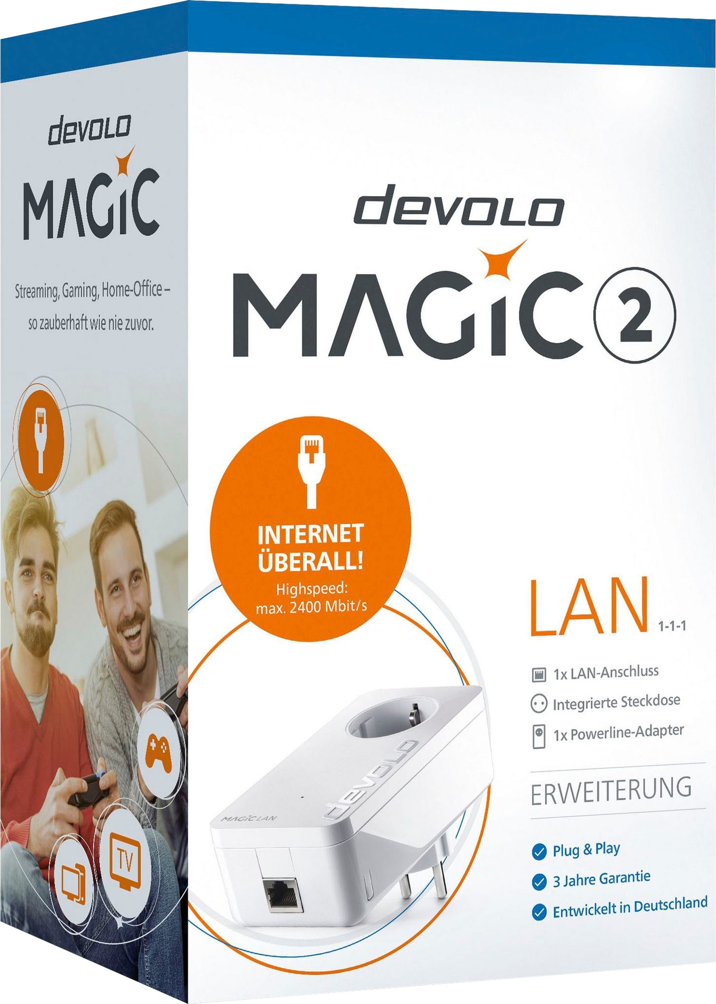 Black Friday DEVOLO LAN-Router 2 1x G.hn, BAUR Heimnetz)« | »Magic Ergänzung GbitLAN, LAN (2400Mbit