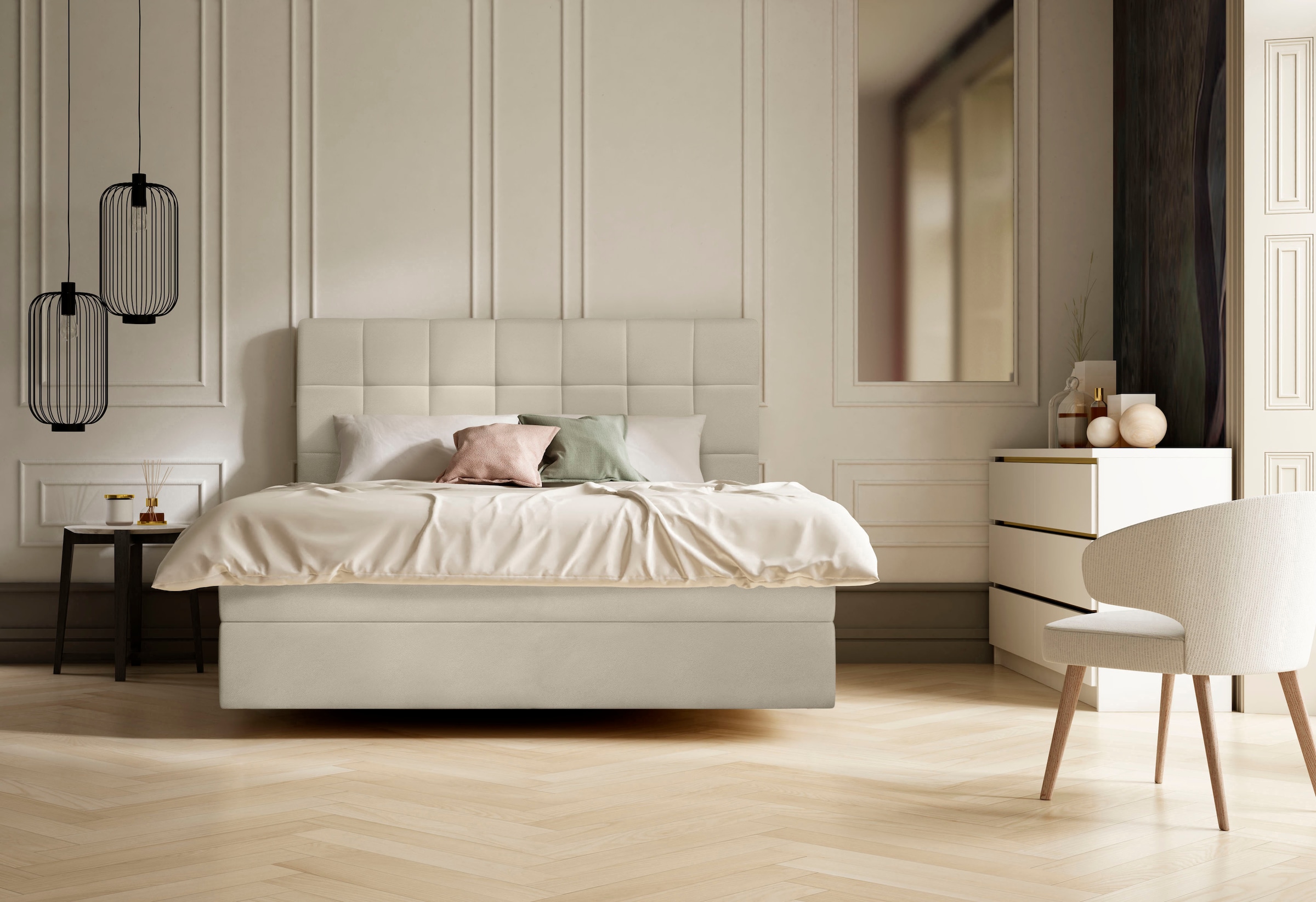 Boxspringbett »Aida«, mit GELTEX® Next Topper und 7-Zonen-Tonnentaschen-Federkernmatratze