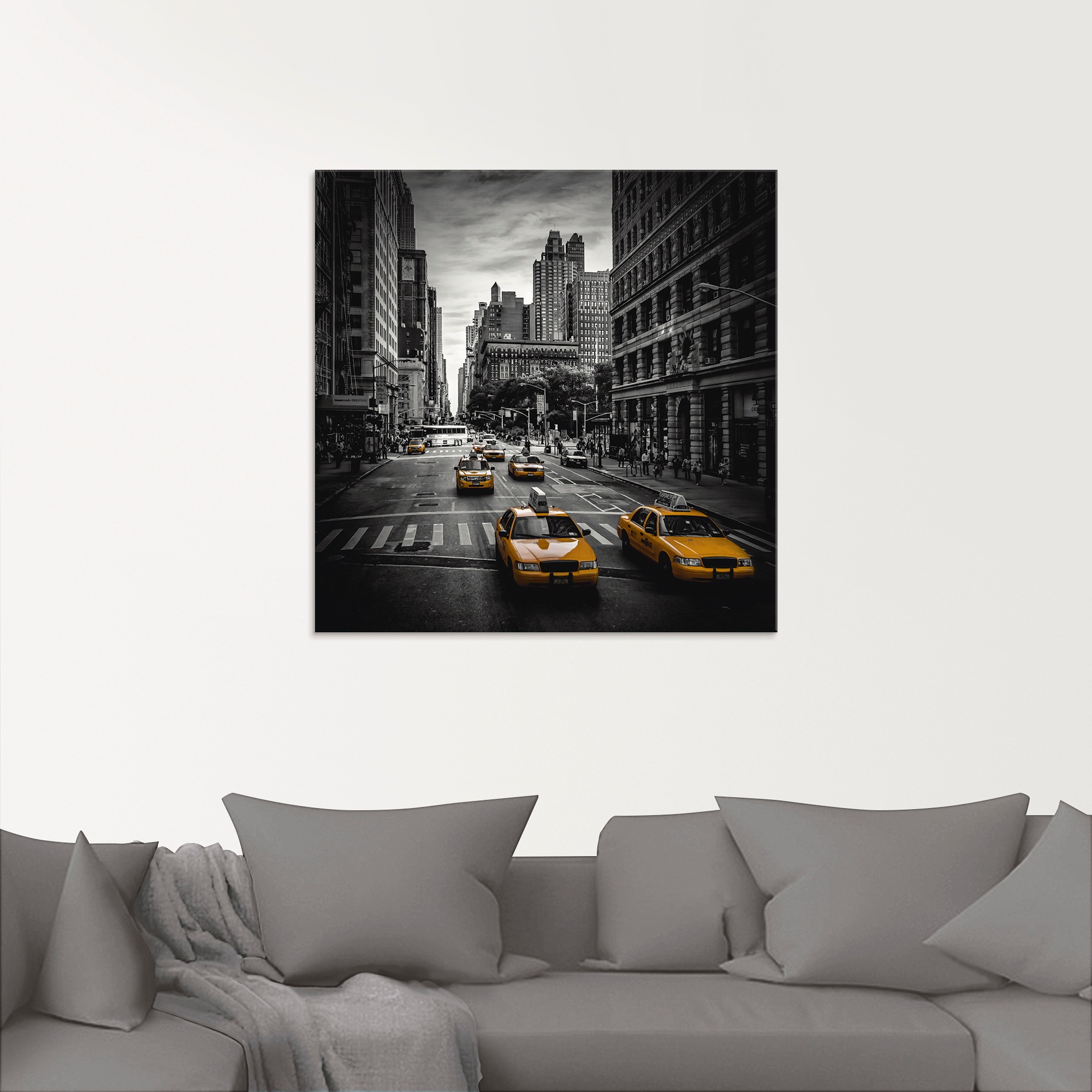 Artland Glasbild "New York City Verkehr 5th Avenue" Amerika 1 Stk. tlg. in günstig online kaufen