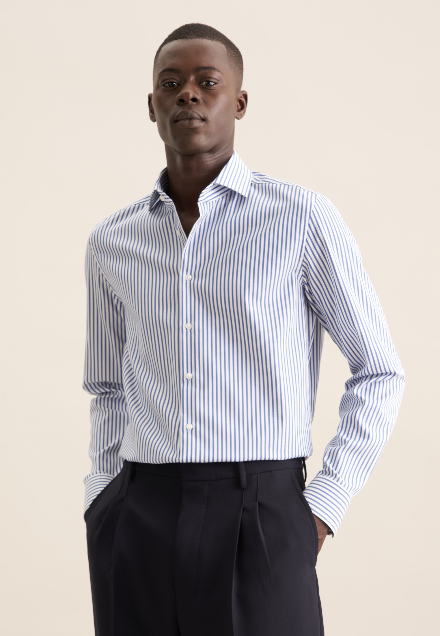 seidensticker Businesshemd "Slim" Slim 1/1 Kentkragen Streifen günstig online kaufen