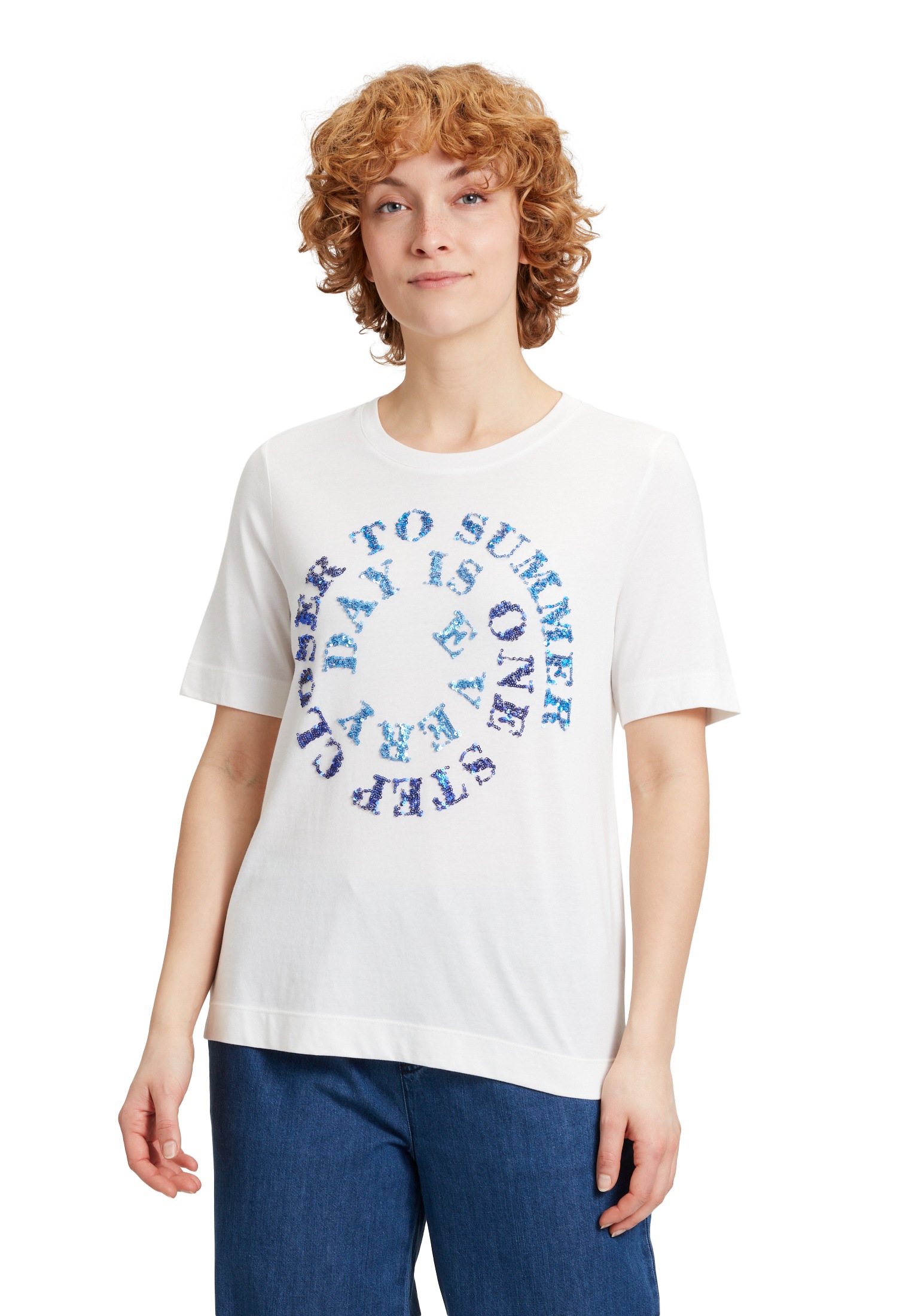 Cartoon Kurzarmshirt "Cartoon Damen Halbarm-Shirt mit Rundhalsausschnitt", günstig online kaufen