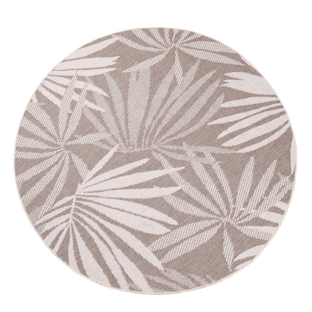 Carpet City Outdoorteppich »DUO RUG 5771«, rund, 5 mm Höhe, Wendeteppich Wetterfest In- & Outdoor, Balkon, Terrasse, Wohnzimmer