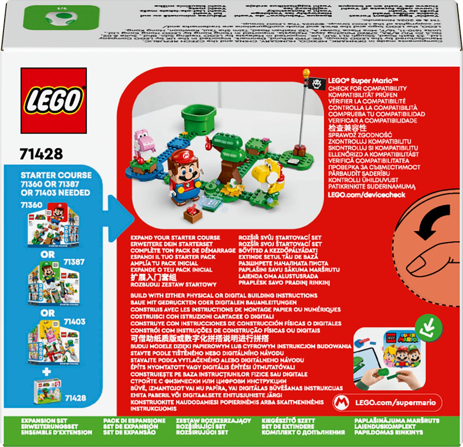 LEGO® Konstruktionsspielsteine »Yoshis wilder Wald – Erweiterungsset (71428), LEGO Super Mario«, (107 St.), Made in Europe