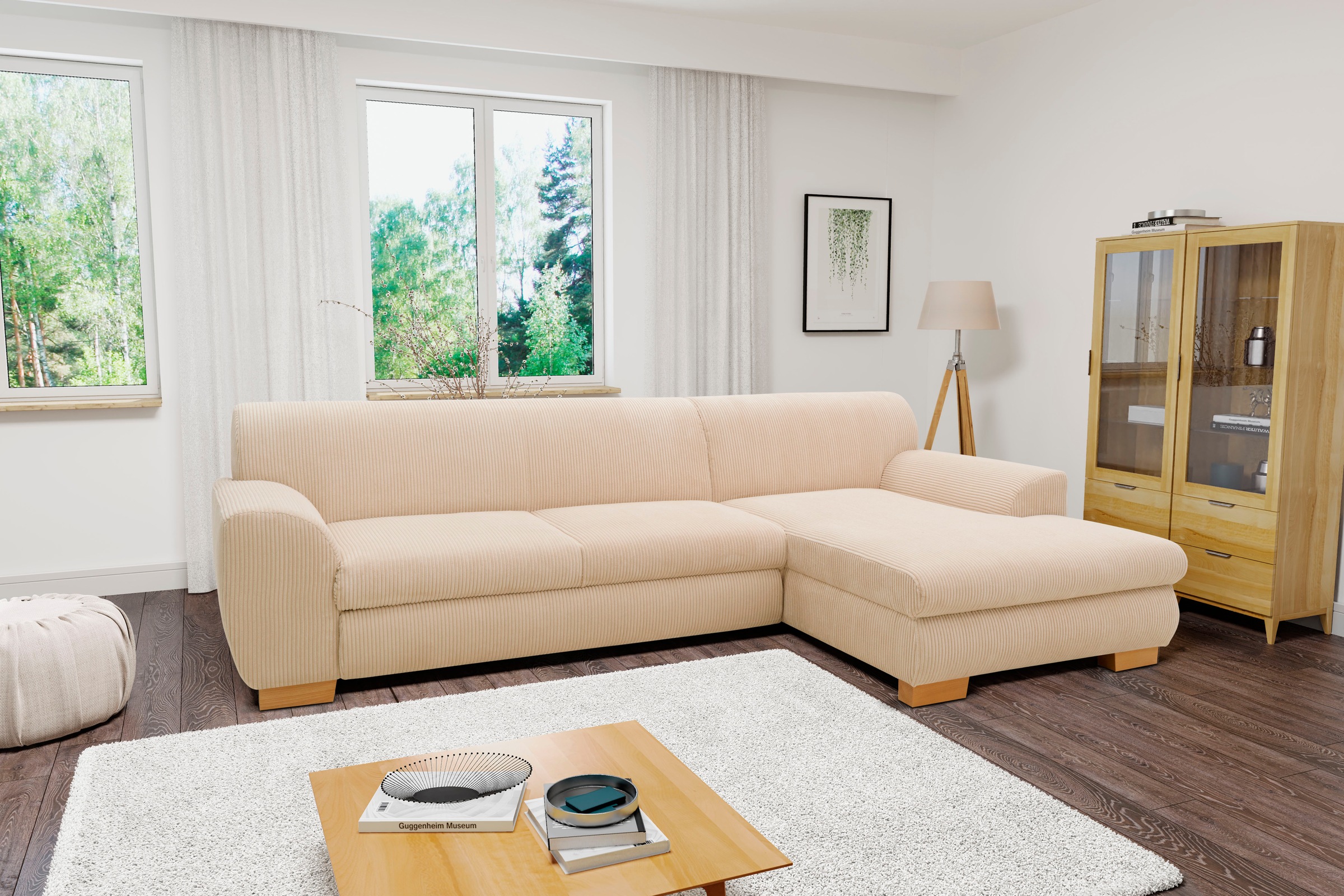 Home affaire Ecksofa "Nika zeitlos und elegant, L-Form", wahlweise mit Bett günstig online kaufen