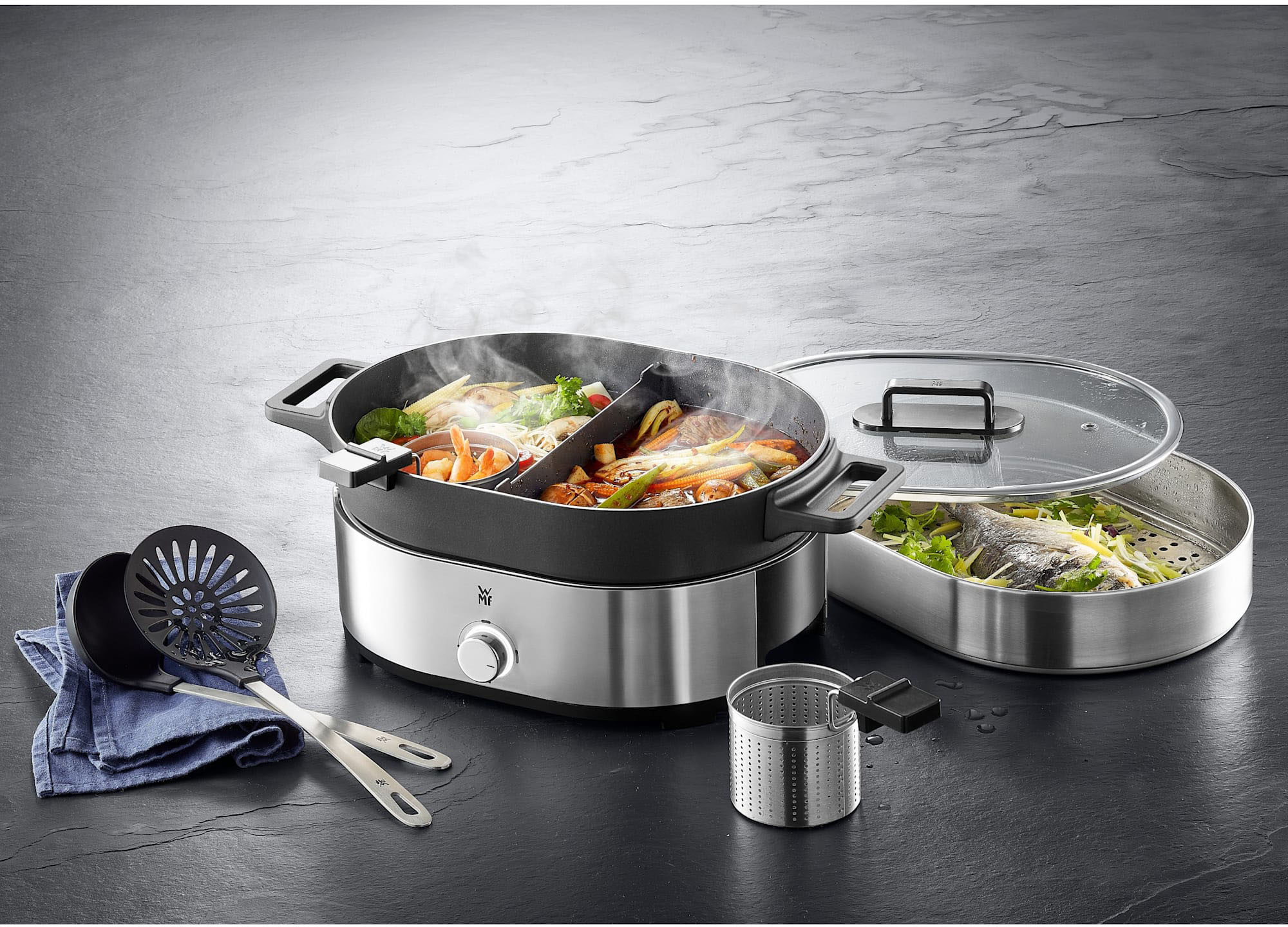 Thumbnail - WMF Dampfgarer "Lono Hot Pot & Dampfgarer", 1700 W, 3,6l, mit Garkörbchen, spülmaschinengeeignete Bestandteile