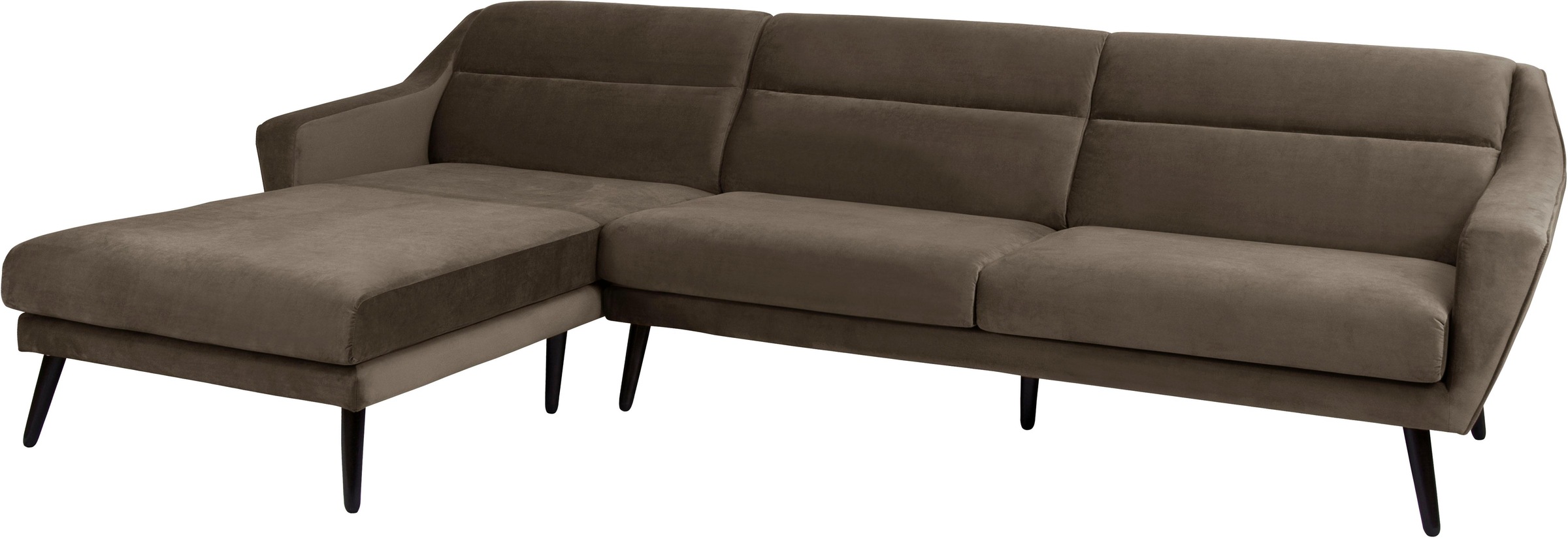 OTTO home Ecksofa "Bille L-Form" mit Naht im Rückenkissen und Beinen aus Ei günstig online kaufen