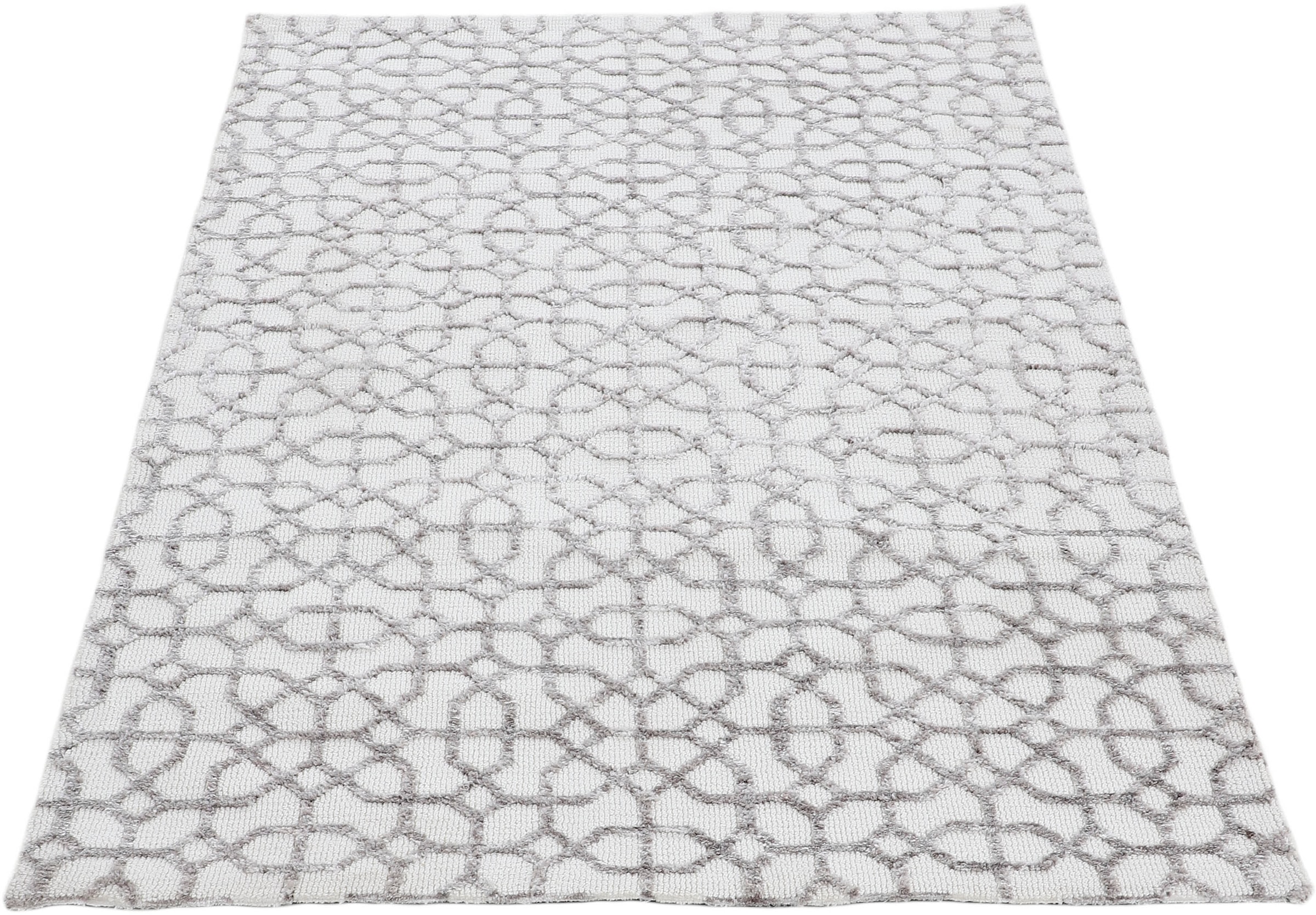 carpetfine Teppich »Holly 3«, rechteckig, Wohnzimmer BAUR Rechnung auf Hoch-Tief | Struktur, geometrisches Design