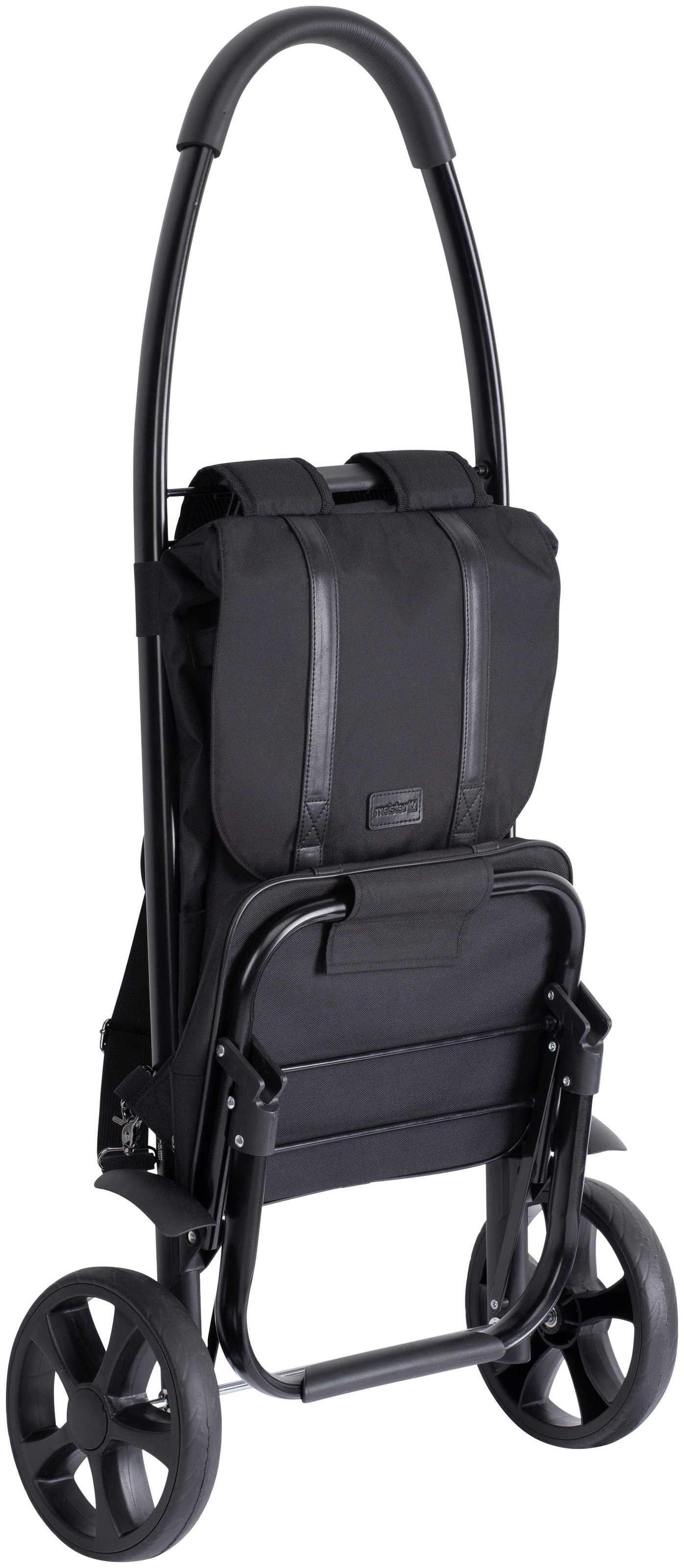 meister Einkaufstrolley »Black Edition - Separater«, 45 Liter, Einkaufstrolley und Rucksack in einem