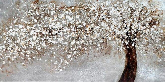 OTTO home Ölbild "Albero, in 2 Größen: 80 oder 120cm breit, warme, natürliche Farben" handbemaltes Leinwandbild auf Rahmen gespannt