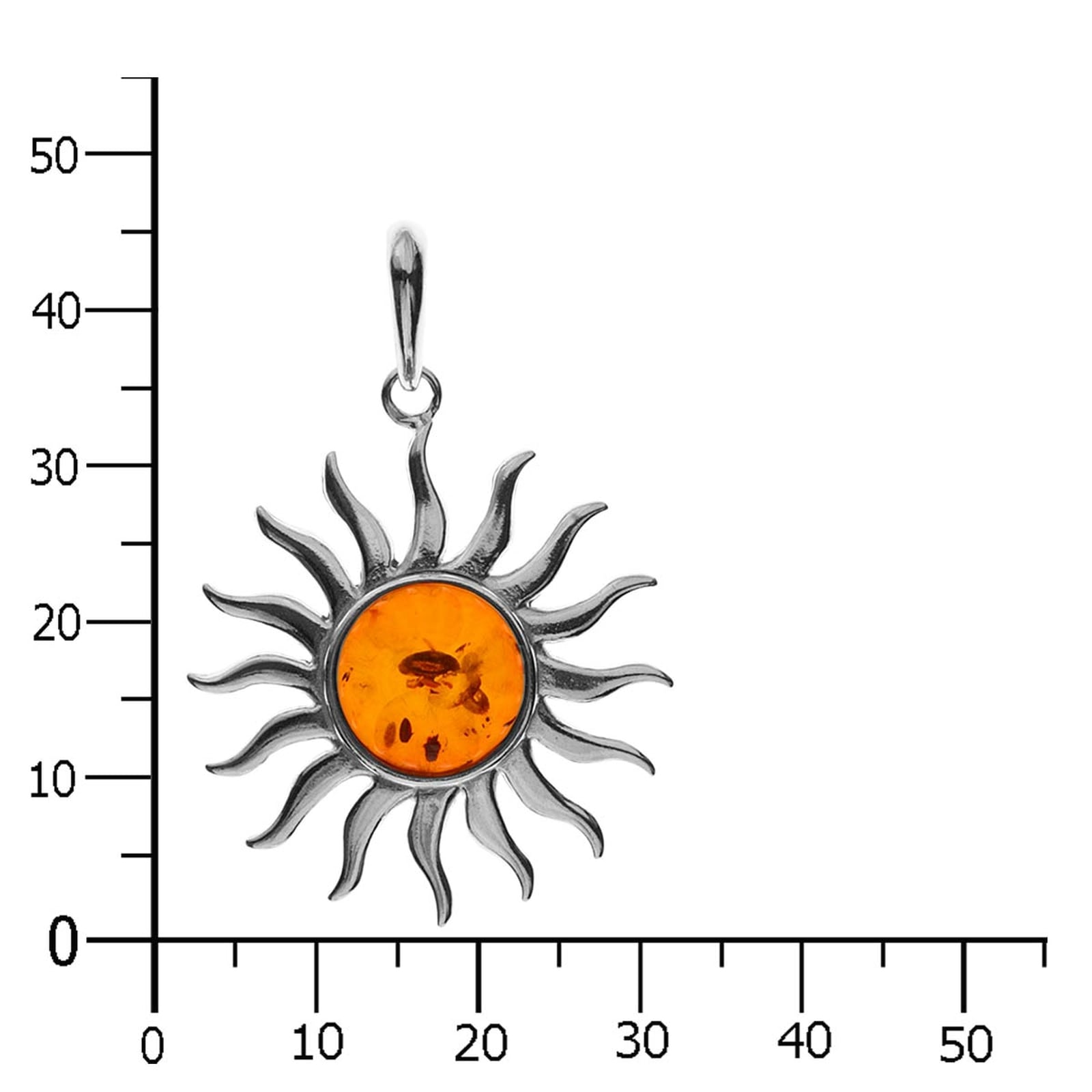 OSTSEE-SCHMUCK Kettenanhänger »- Sonne 31 mm - Silber 925/000 - Bernstein« ()