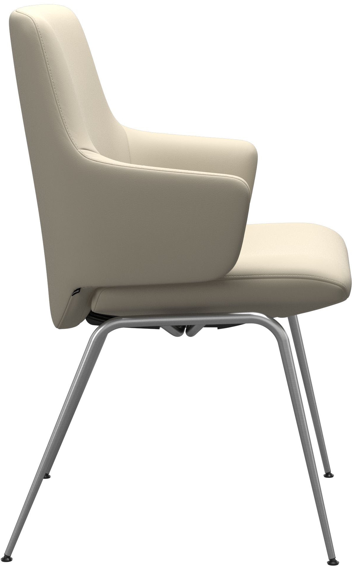 Stressless® Polsterstuhl »Laurel«, Leder BATICK, Low Back mit Armlehne, Größe L, mit Beinen aus Stahl in Chrom glänzend
