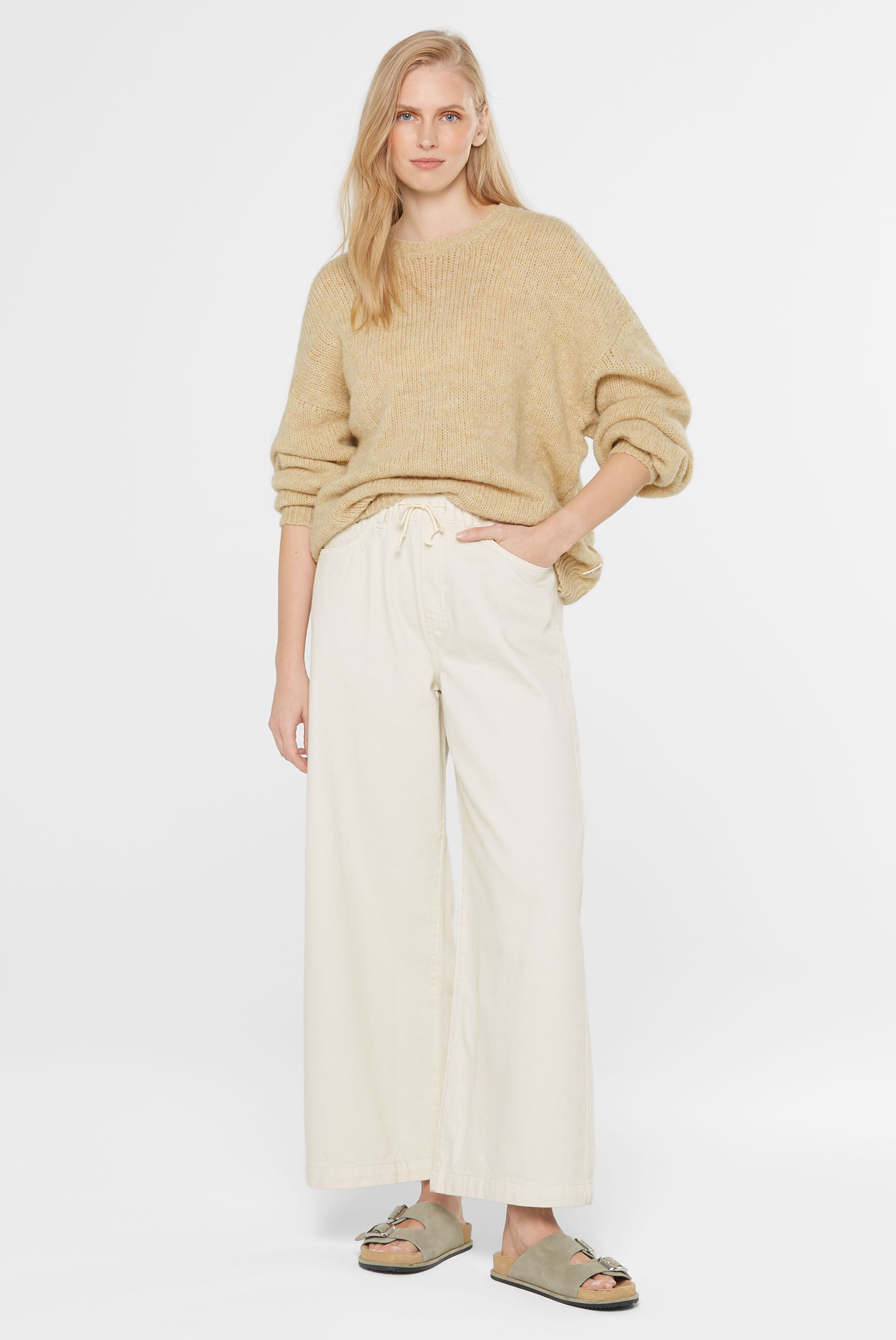 Thumbnail - SENSES.THE LABEL Rundhalspullover mit überschnittenen Schultern