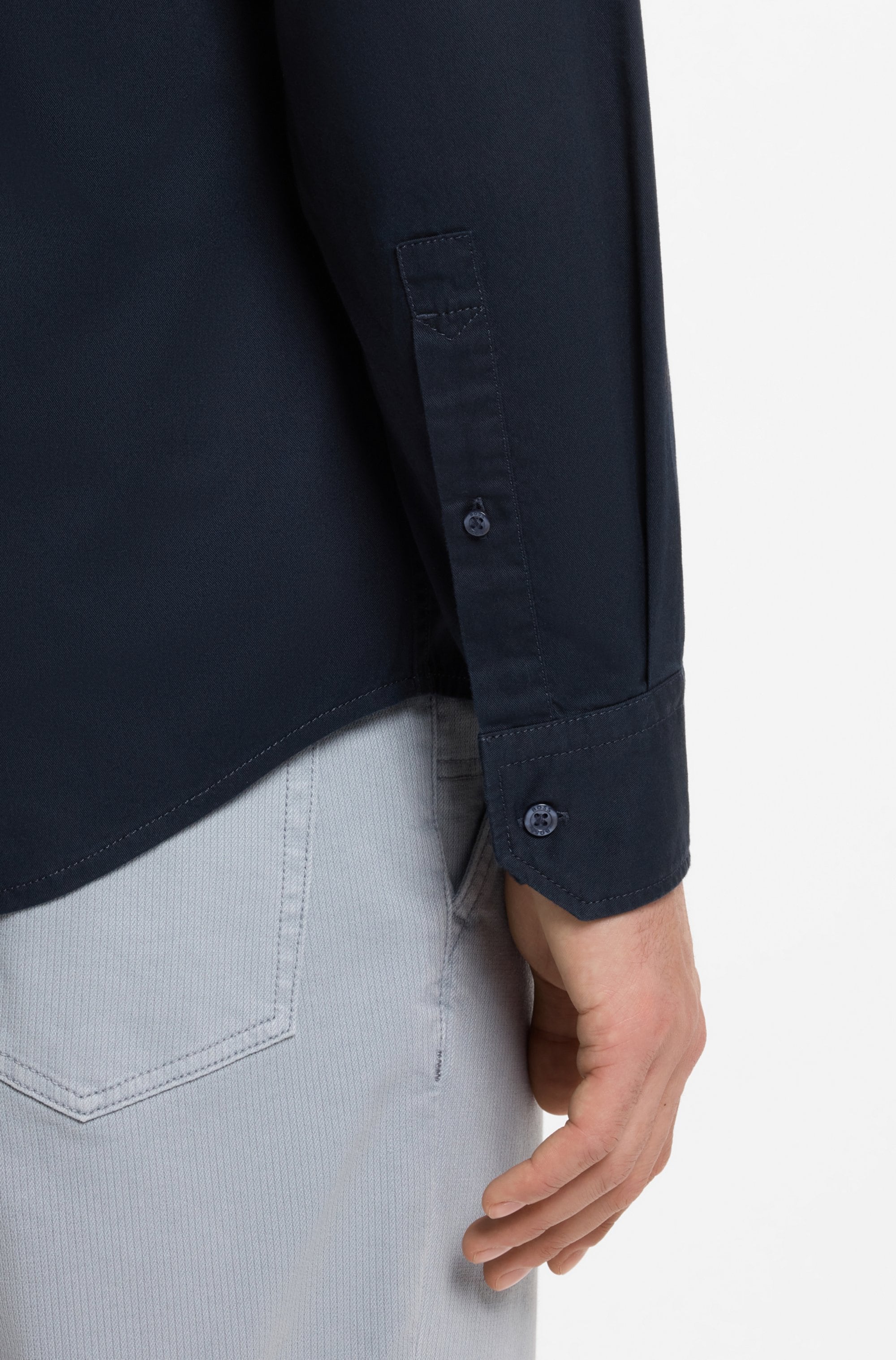 BOSS ORANGE Langarmhemd »Ricoplus M« Button-down-Kragen, Regular Fit, reine Baumwolle