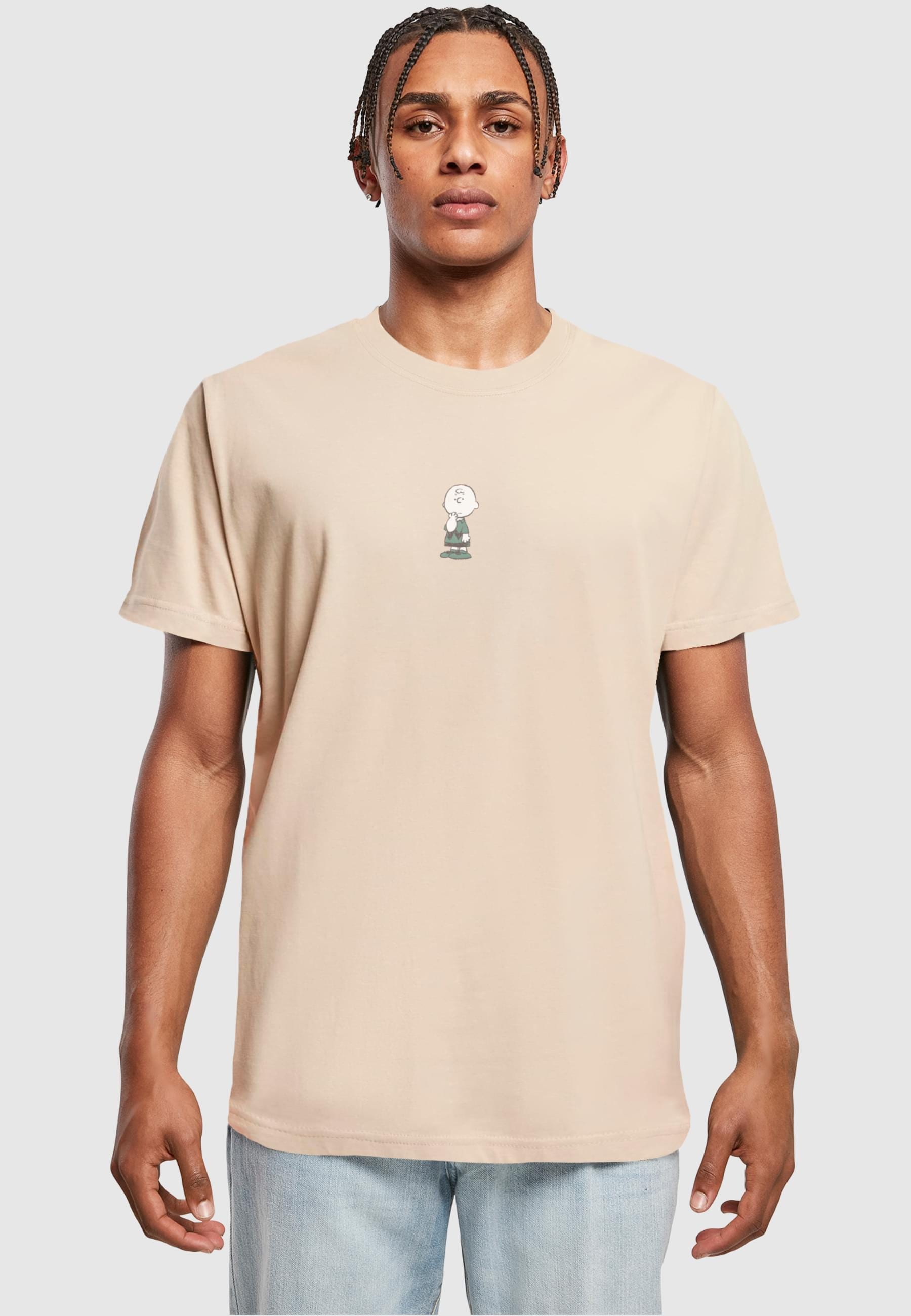 Merchcode T-Shirt »Merchcode Herren Peanuts - Charlie Brown T-Shirt Round Neck«, (1 tlg.)