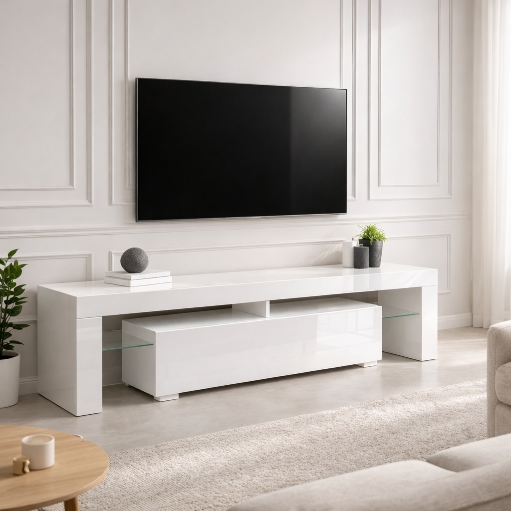OTTO home Lowboard »MONICA, TV-Board, TV-Kommode, TV-Schrank, TV-Unterschrank, TV-Möbel« Modernes Hochglanz TV-Board in 2 Farben, grifflos mit Push-to-Open