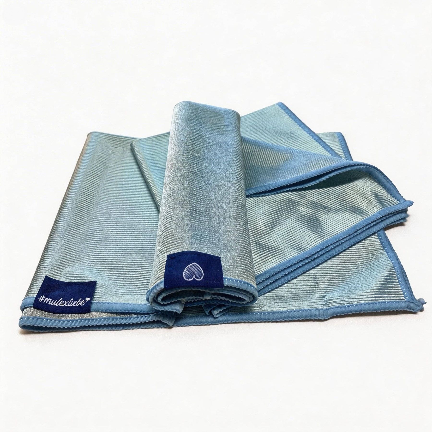 Mulex Mikrofasertuch "Mulex Glastücher 3er Set, Multifunktionstücher" (Mikrofaser 39 cmx39 cm Set, 3 Stk. tlg. 3-in-1 Mikrofasertuch, streifenfrei reinigen ohne Reinigungsmittel
