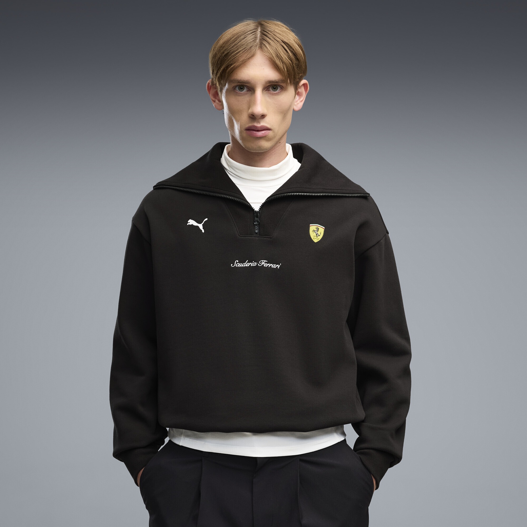 PUMA Sweatshirt »Scuderia Ferrari Little Shield Fleece Crew Sweatshirt mit«
