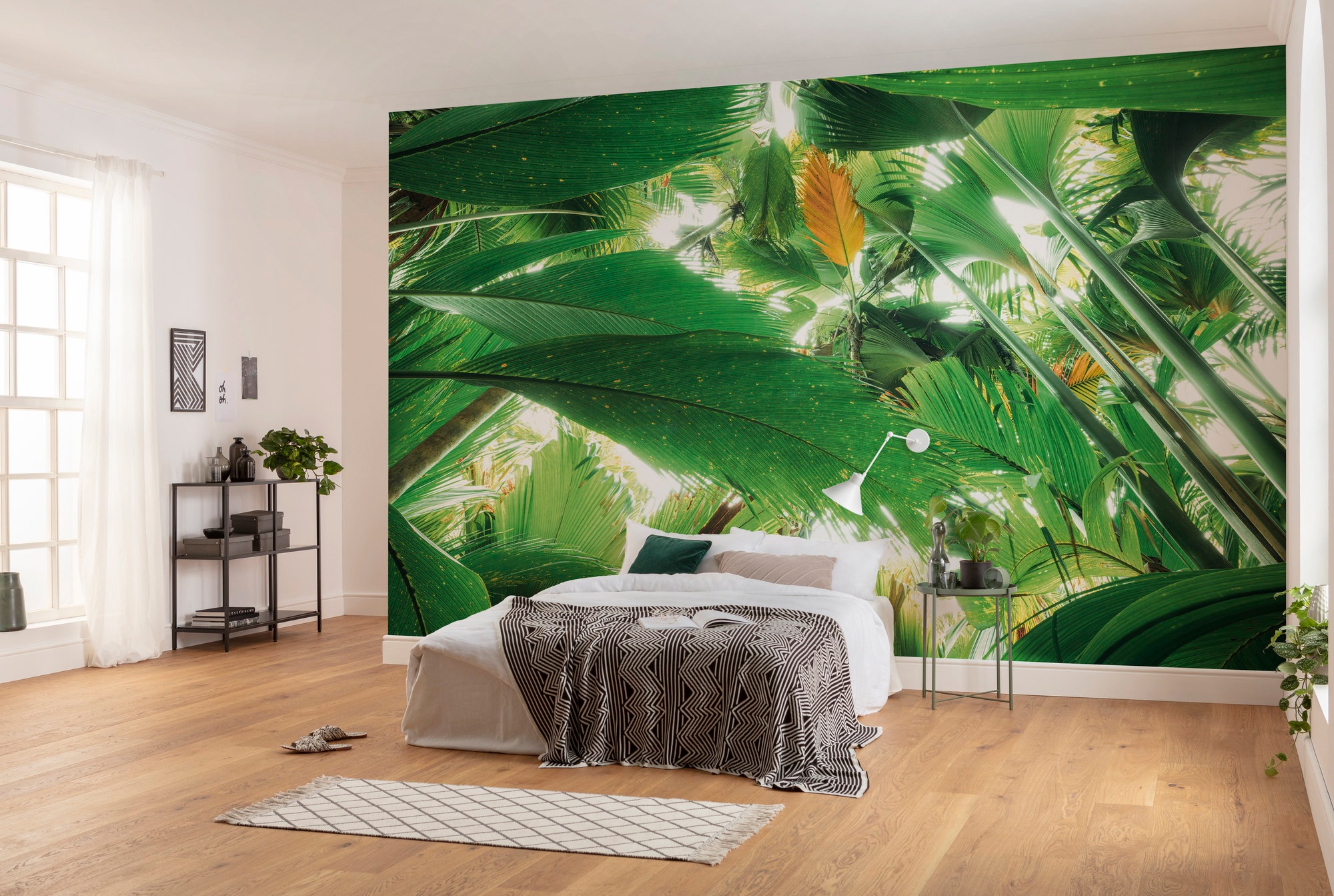 Komar Vliestapete »Digitaldruck Vlies -  Dschungeldach II - Größe 450 x 280 cm« bedruckt glatt Wohnzimmer, Schlafzimmer