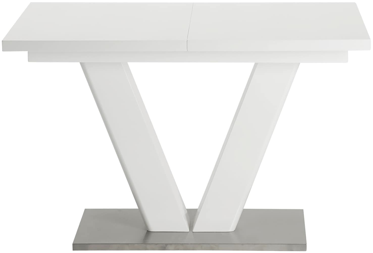 Home affaire Essgruppe »Elbach Ausziehtisch«, (Set, 5 tlg.), ausziehbar 120-160 cm, Hochglanz, Tischgruppe Freischwinger