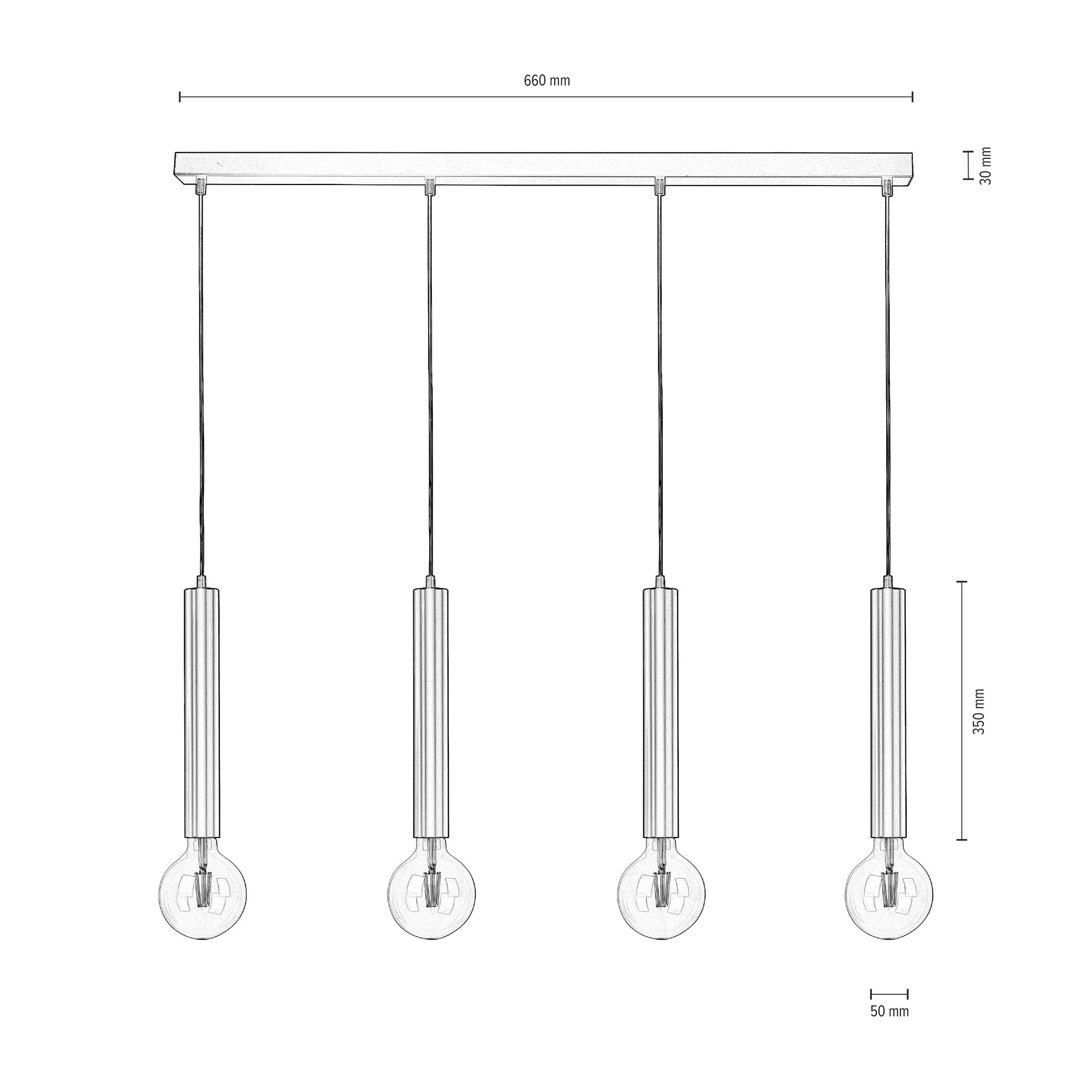 BRITOP LIGHTING Pendelleuchte »BARREL«, 4 flammig, Leuchtmittel E27 | ohne Leuchtmittel, Hängeleuchte, Modernes Design, aus Metall, passende LM E27 / Exklusive