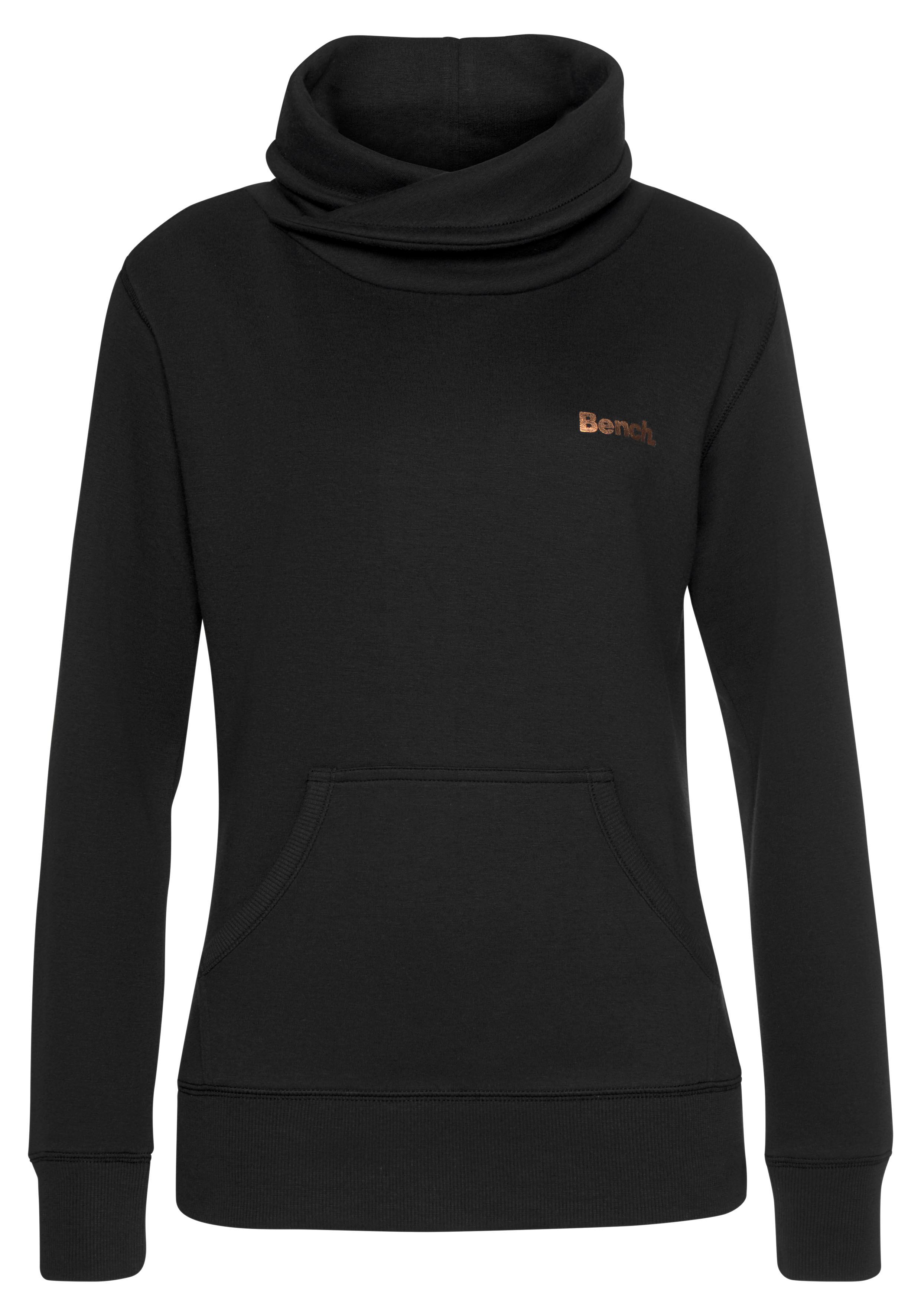 Thumbnail - Bench. Loungewear Longsweatshirt, mit Stehkragen in Layeroptik und Kängurutasche, Loungewear