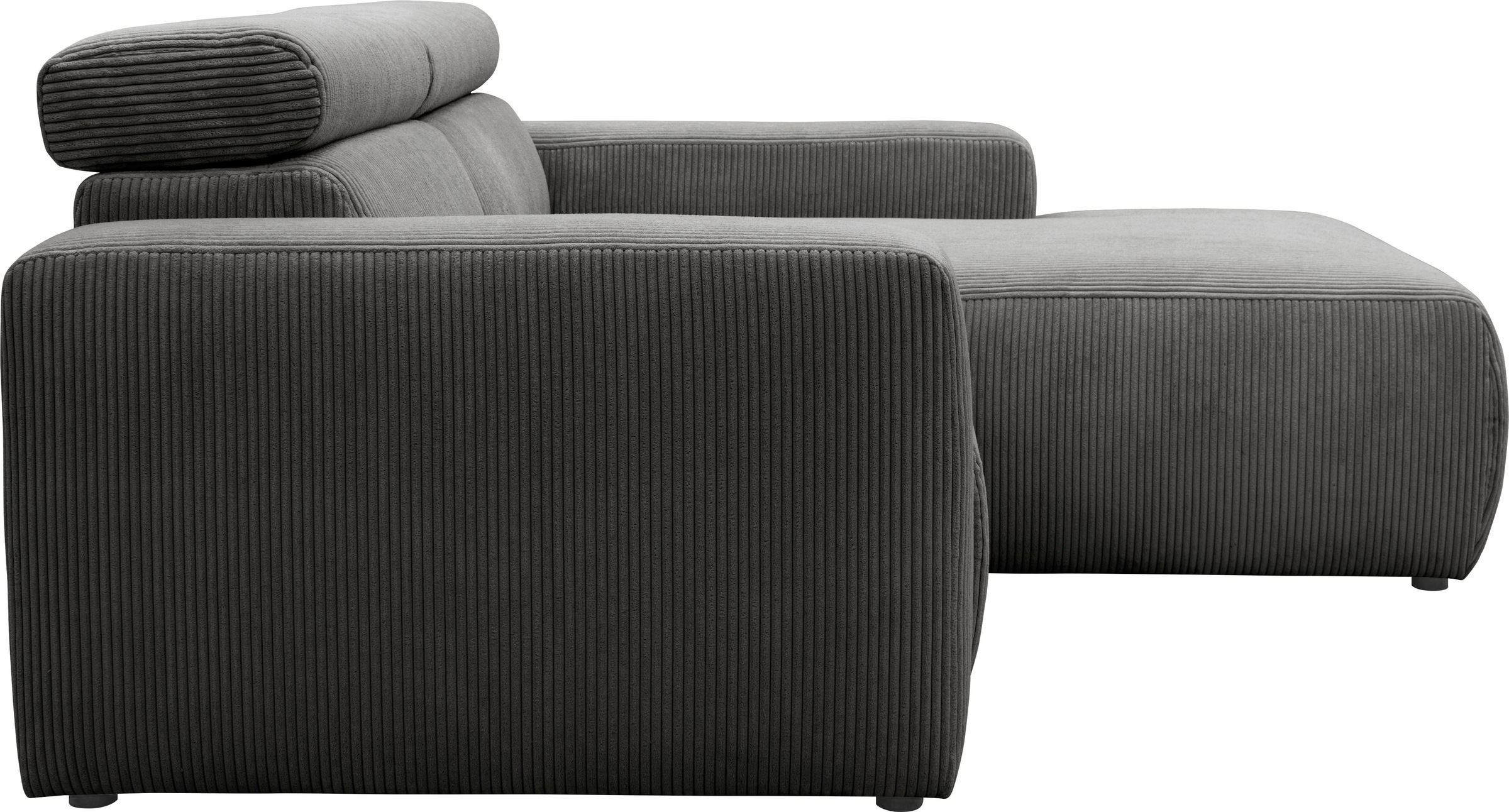 DOMO collection Ecksofa »Brandon Sitzbelastung 140 kg, kleine Ausführung B/T/H: 214/100/80 cm«, Mit Kopfteilverstellung, auch in Leder und Cord, L-Form