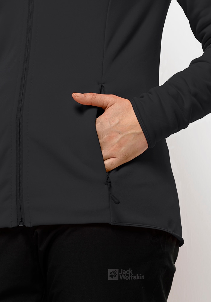 Jack Wolfskin Fleecejacke »BAISELBERG HOODED FZ W«, mit Kapuze