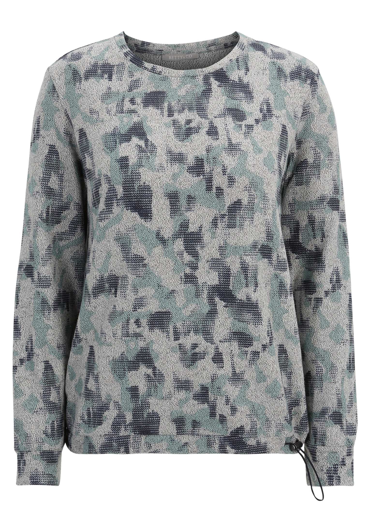 Betty&Co Kurzarmshirt »Betty & Co Damen Casual-Shirt mit Tunnelzug«, (1 tlg.), Druck