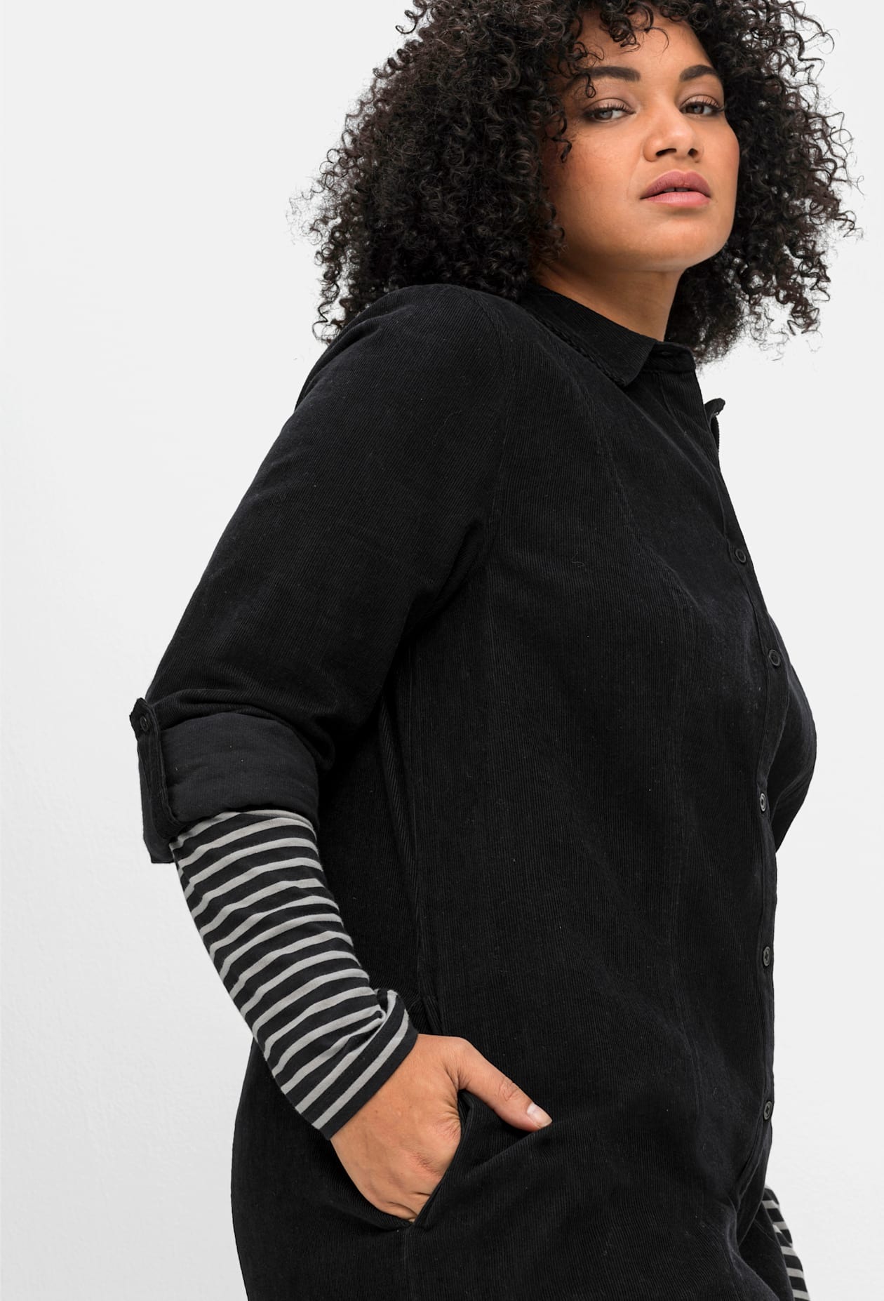 Sheego Blusenkleid "Cord-Kleid" günstig online kaufen