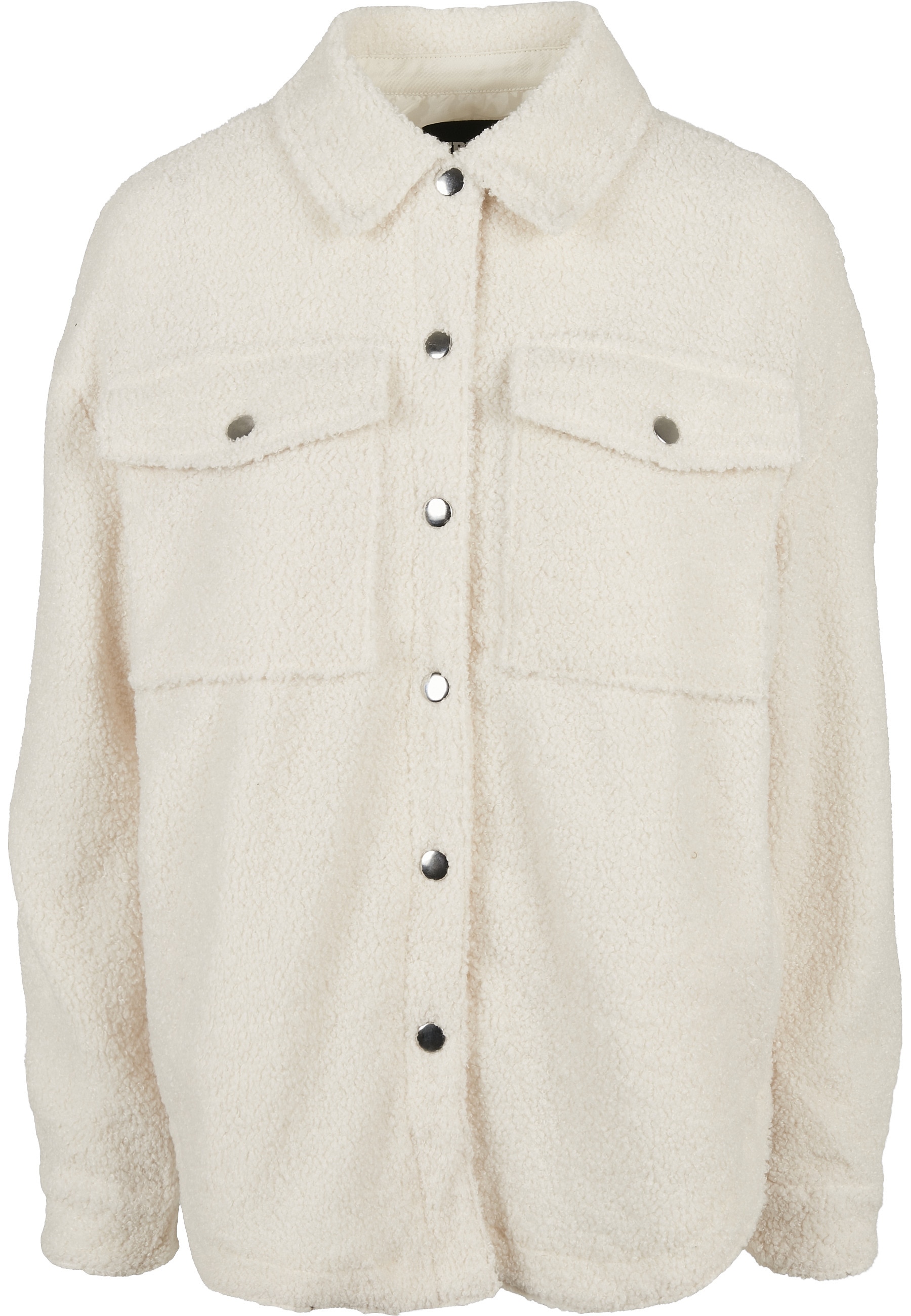 URBAN CLASSICS Langarmhemd "Urban Classics Damen Ladies Sherpa Overshirt" 1 Stk.