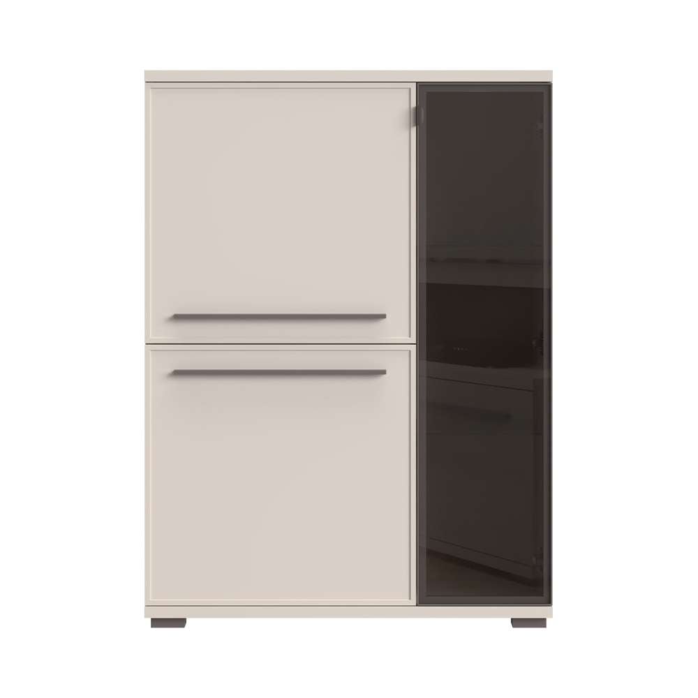 PLACES OF STYLE Highboard "Opera Sideboard, Kommode, Glastür mit Aluminiumr günstig online kaufen