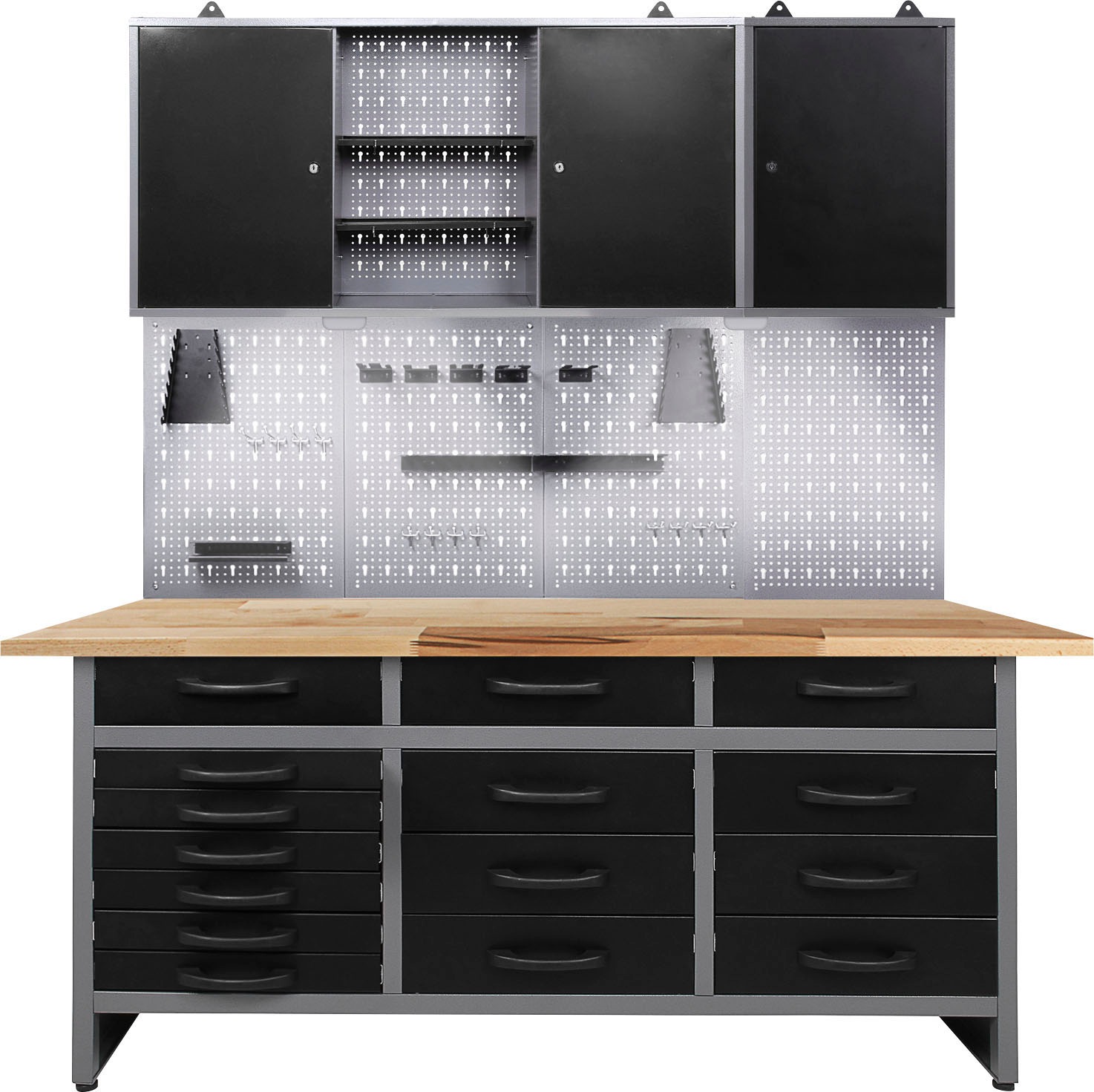 ONDIS24 Werkstatt-Set 160 cm, mit LED