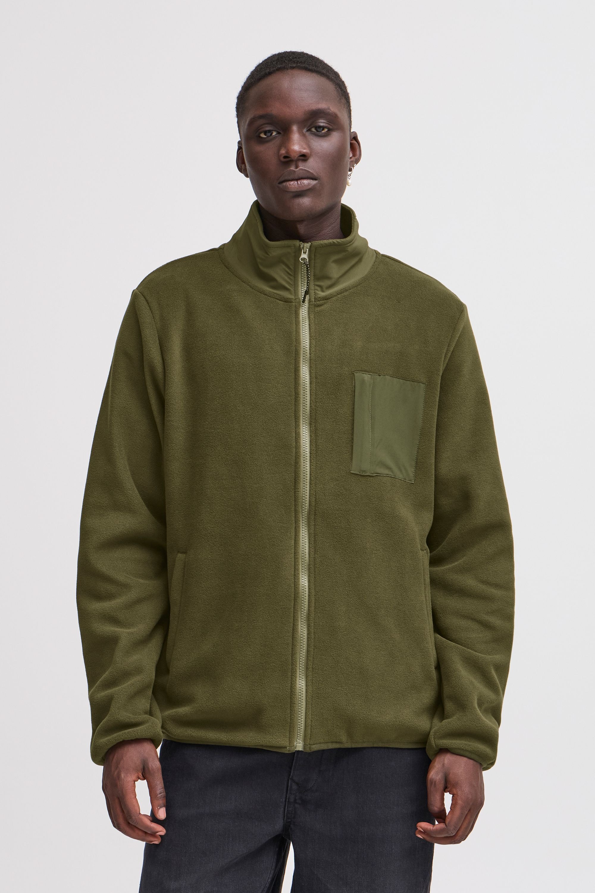 Blend Fellimitatjacke "BHBROOKS Sweatshirt zipp thru" ohne Kapuze Kuschelig günstig online kaufen