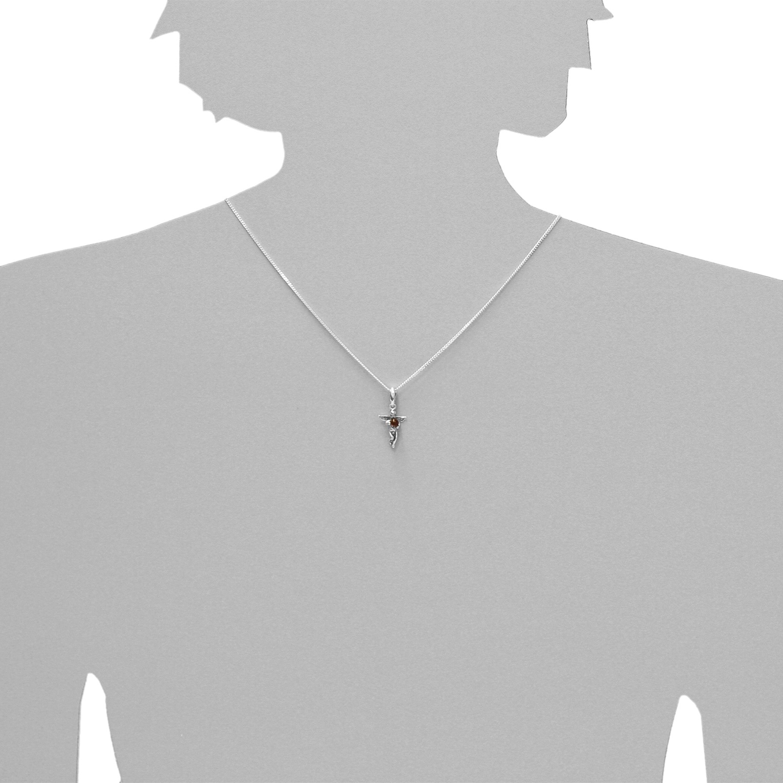 OSTSEE-SCHMUCK Kettenanhänger »- kleine Elfe - Silber 925/000 - Bernstein« ()