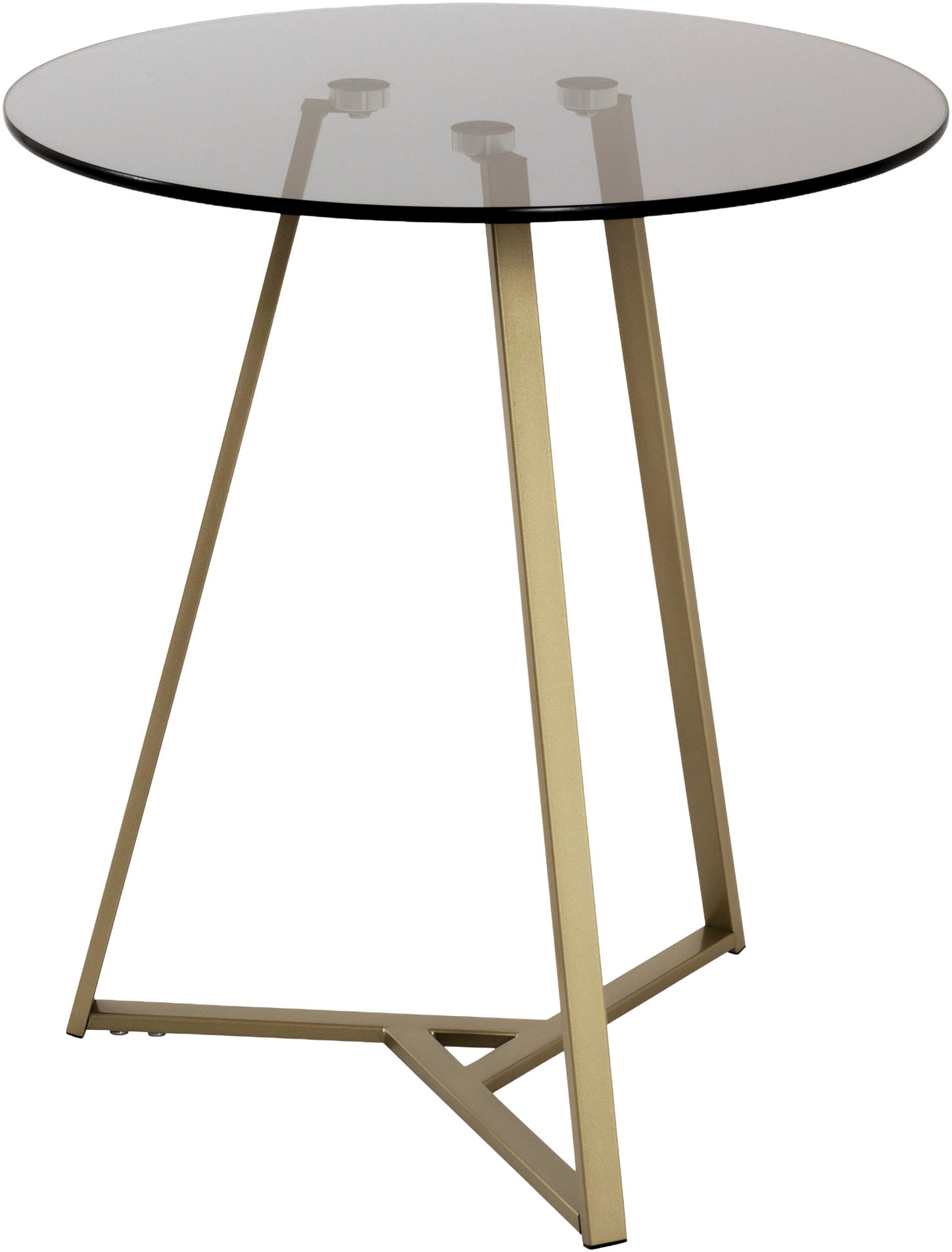 HAKU Beistelltisch "Sofatisch, Wohnzimmertisch" 1 Stk. tlg. rund - aus Metall Gold - Ø/H 45/50 cm