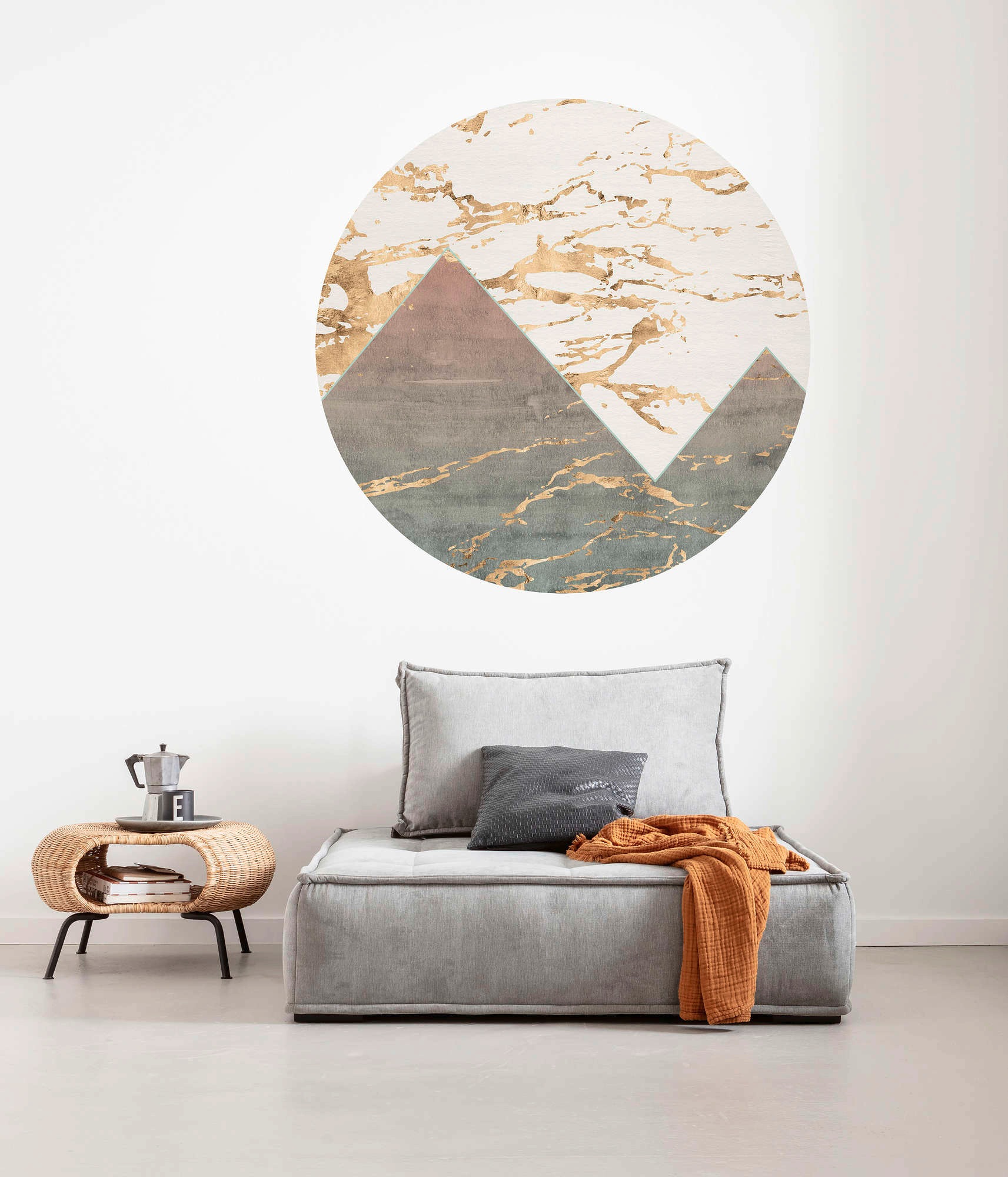 Komar Vliestapete »Vlies selbstklebend - Precious Peaks - Größe 125 x 125 cm«, bedruckt, Wohnzimmer, Schlafzimmer
