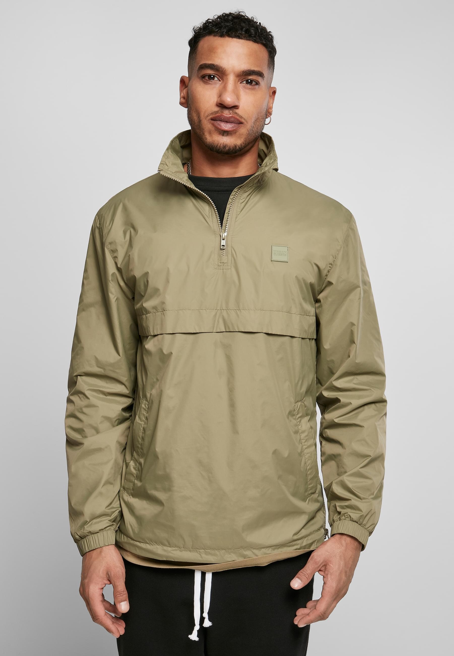 URBAN CLASSICS Allwetterjacke »Urban Classics Herren Stand Up Collar Pull Over Jacket«, (1 St.), ohne Kapuze