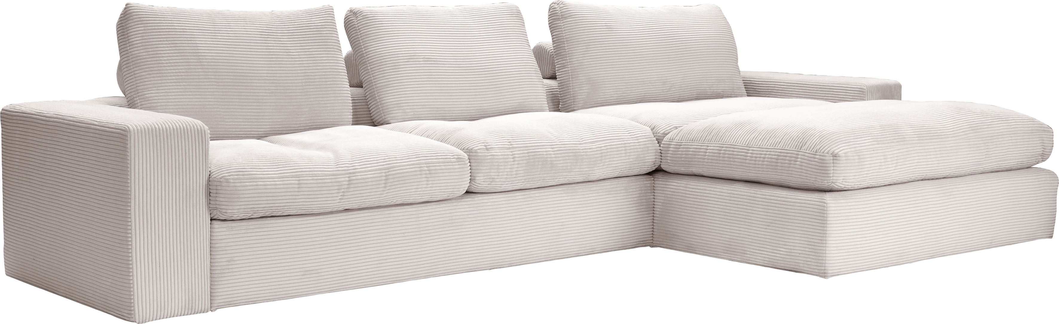 Thumbnail - alina Ecksofa "Sandy", mit losen Sitz und Rückenkissen, in modernem Cordstoff