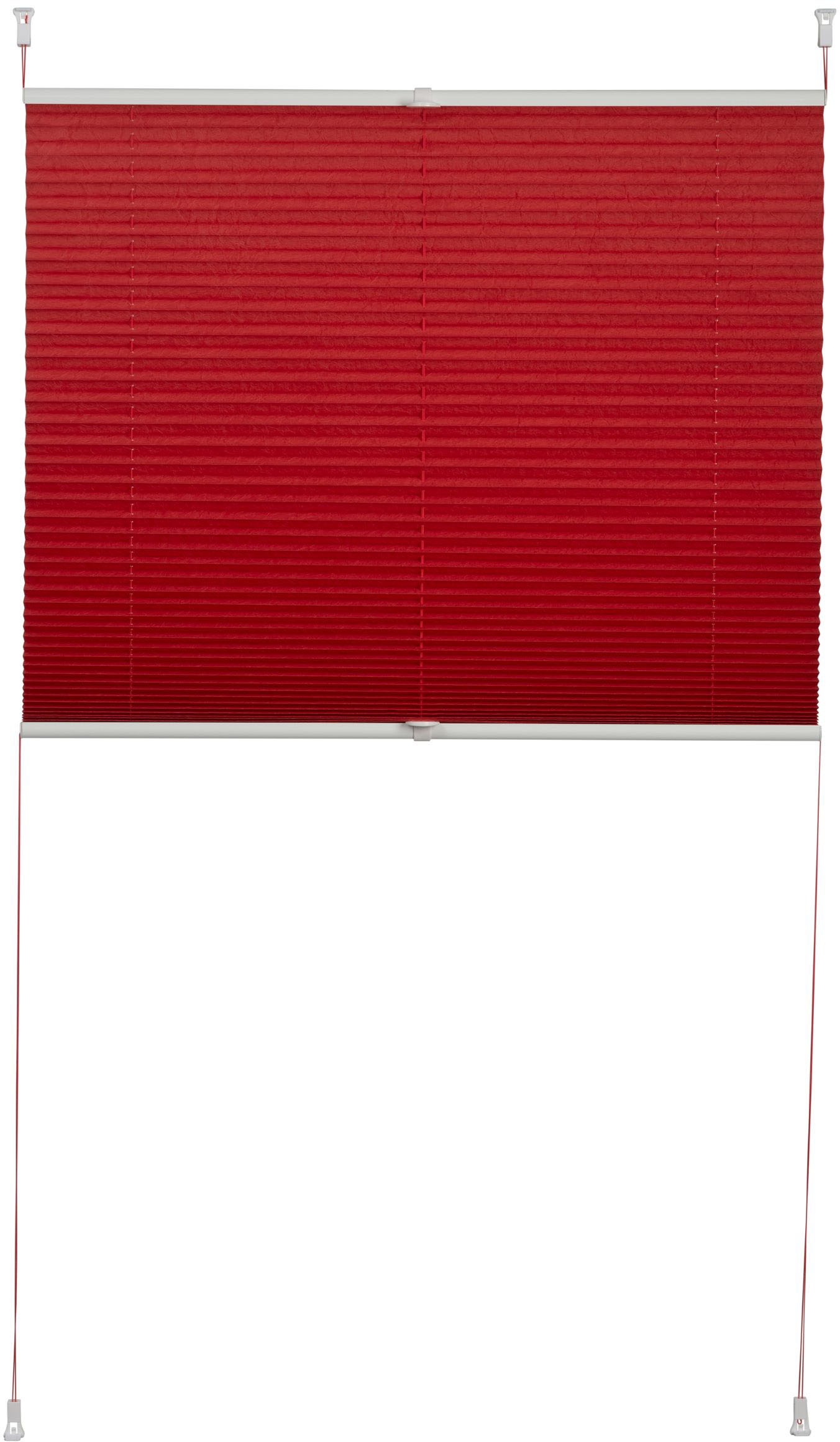 Thumbnail - K-HOME Plissee "Klemmfix Pisa" Lichtschutz ohne Bohren verspannt Crushed-Optik