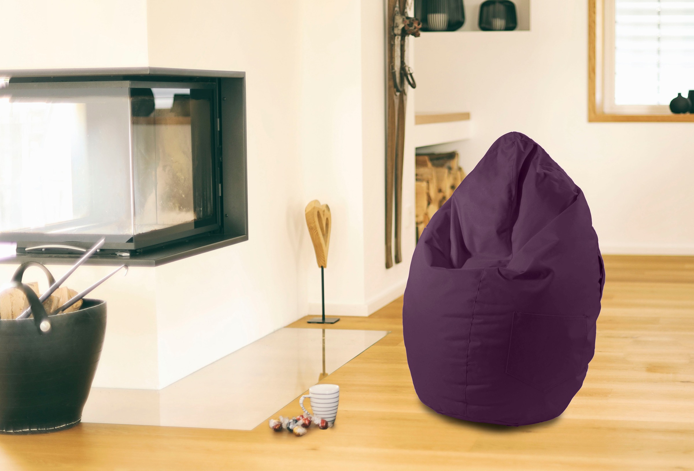 KiNZLER Sitzsack "Kimi small" 1 Stk. tlg. Uni Farben, mit Taschen & Tragegr günstig online kaufen