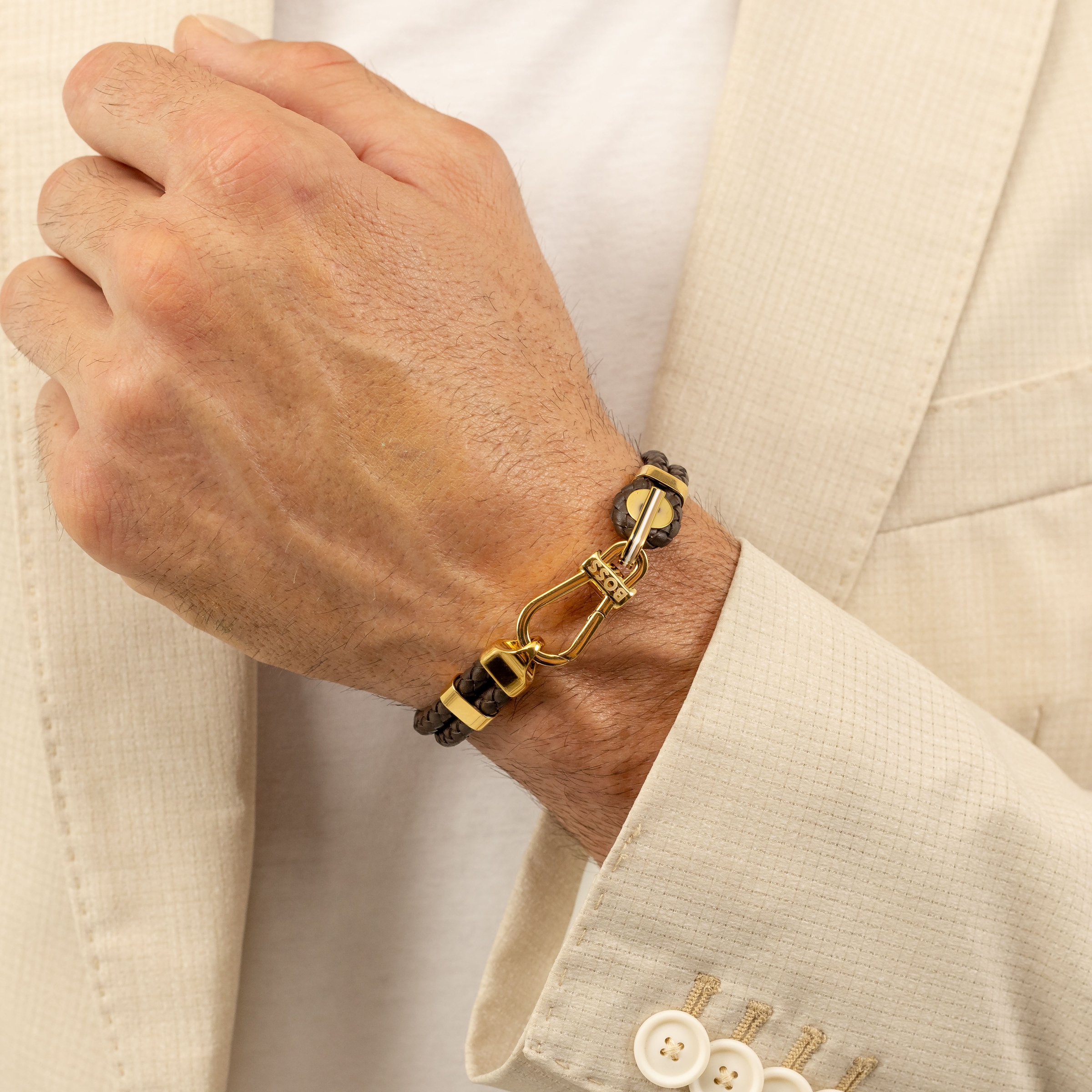 BOSS Lederarmband »ARES PRIME, 1580699M, 1580700M«