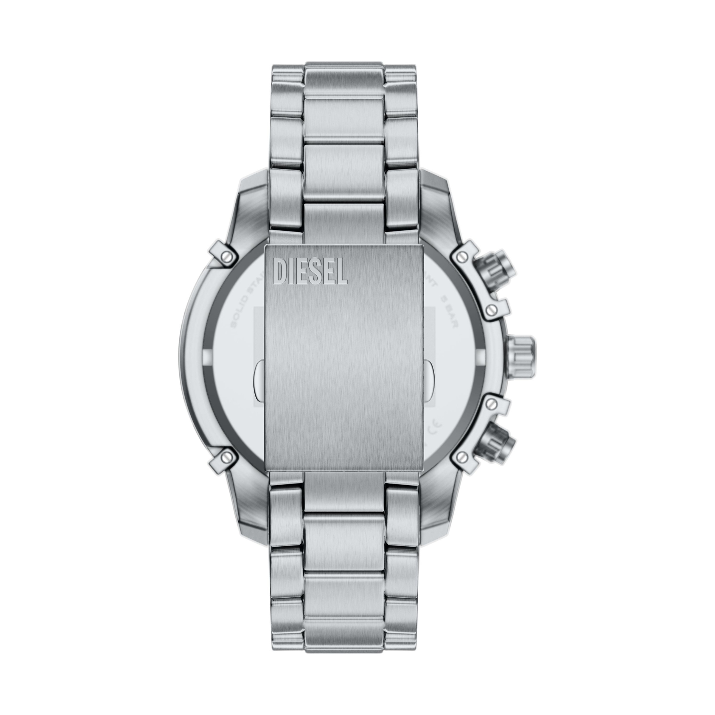 Diesel Chronograph »Griffed« Quarzuhr, Armbanduhr, Edelstahlarmband, analog, Tag, Stoppfunktion