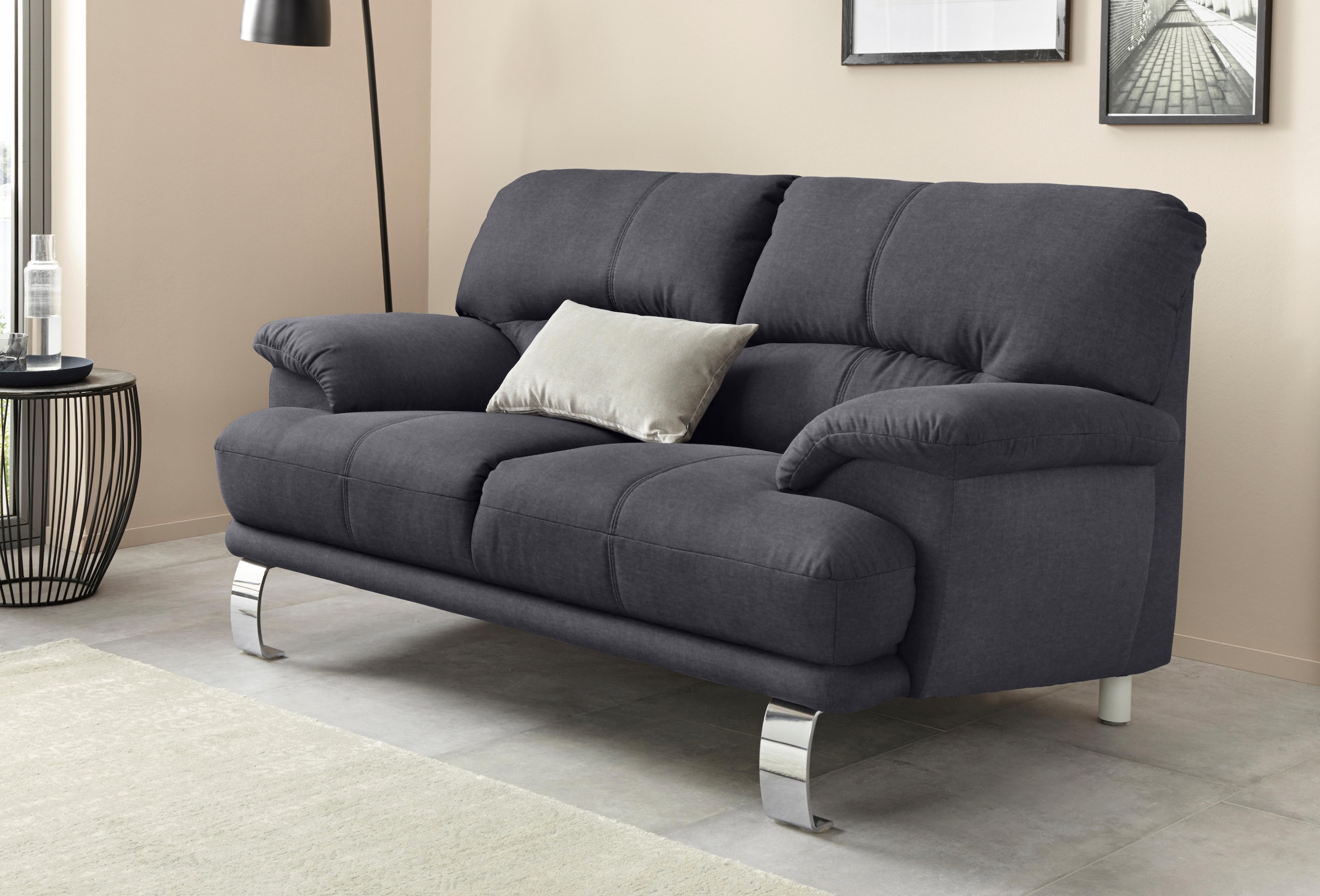 TRENDMANUFAKTUR 2-Sitzer "Cecilia II, mit italienischem Design, tollen Details" und tollem Sitzkomfort