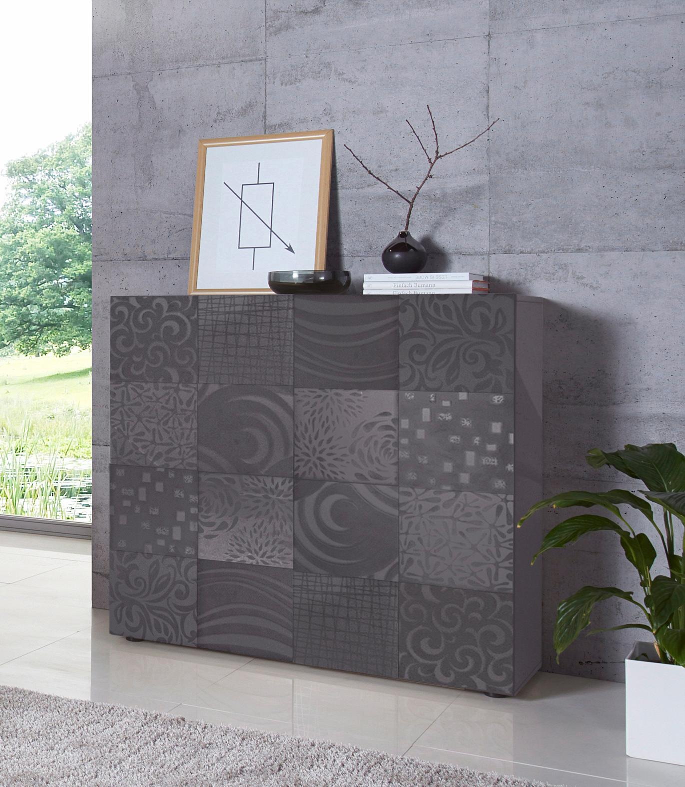 Home affaire Highboard "Miro" Breite 121 cm mit dekorativem Siebdruck günstig online kaufen