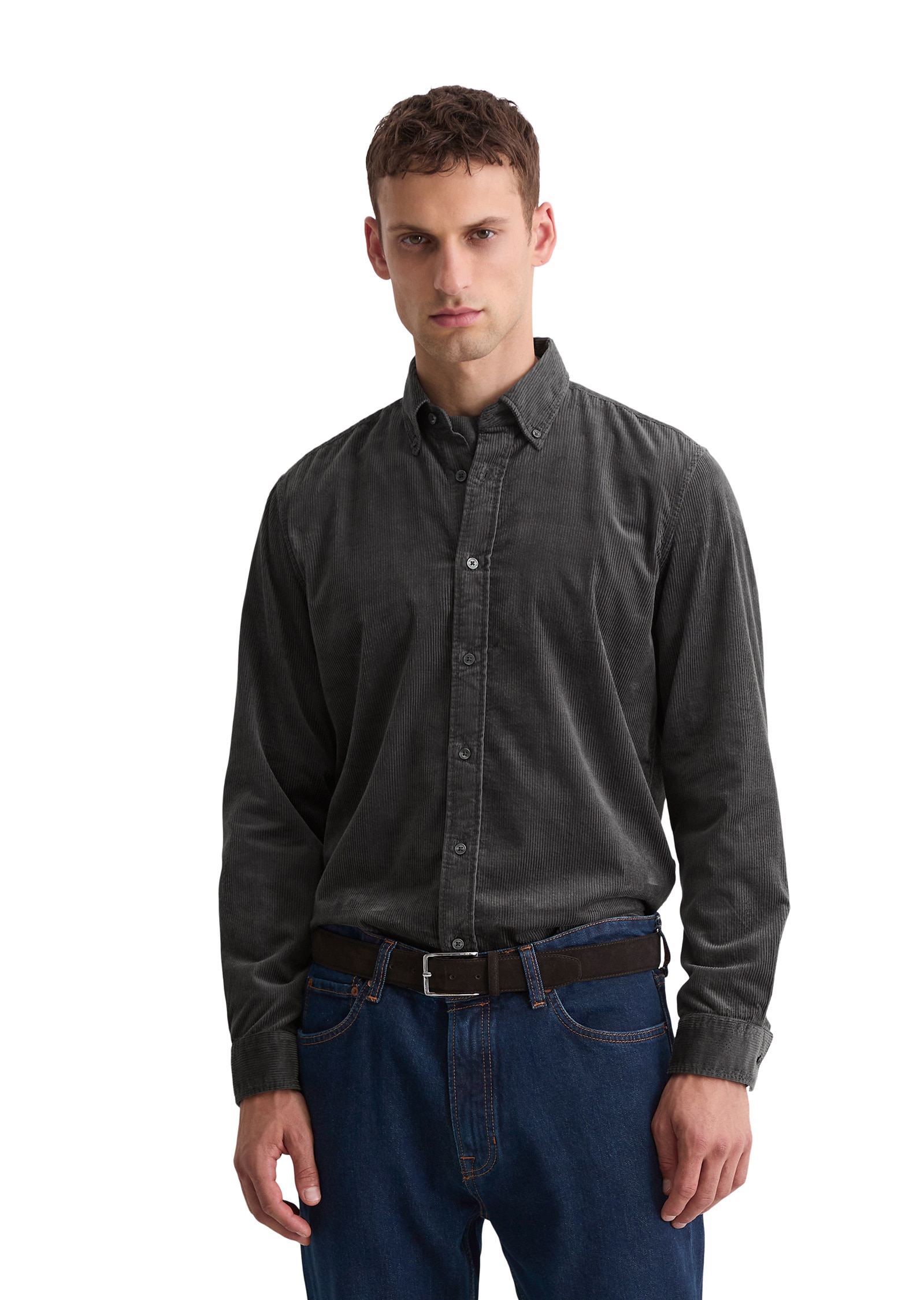 Marc OPolo Langarmhemd "mit Button-Down-Kragen" günstig online kaufen
