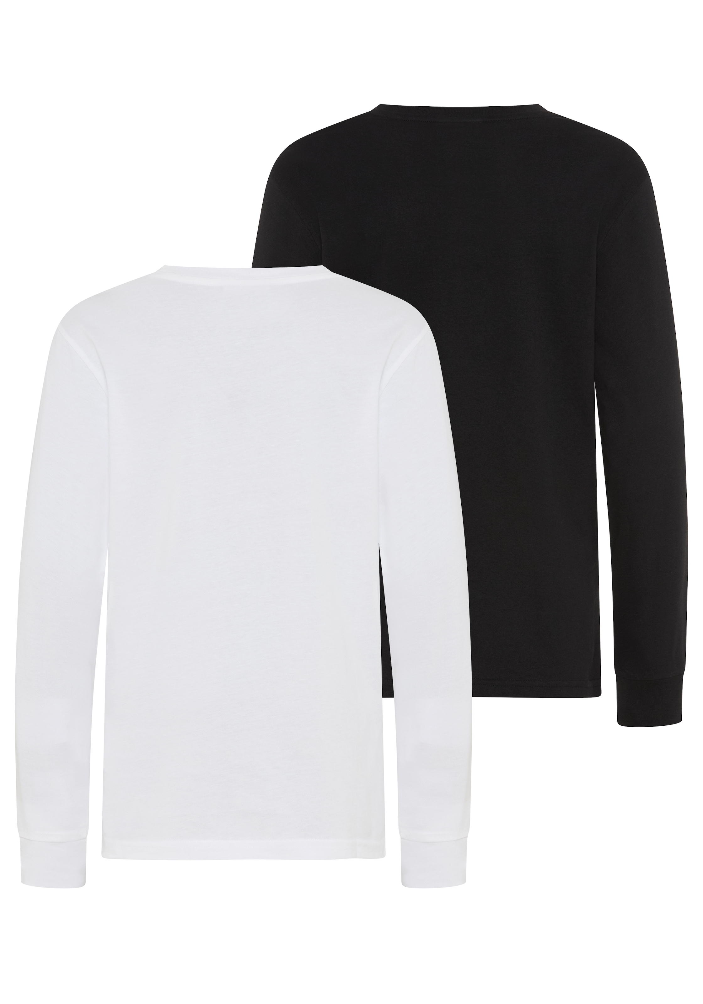 Champion Langarmshirt Packung, 2 im Doppelpack, mit Rundhalsausschnitt, sportlich, aus Baumwolle