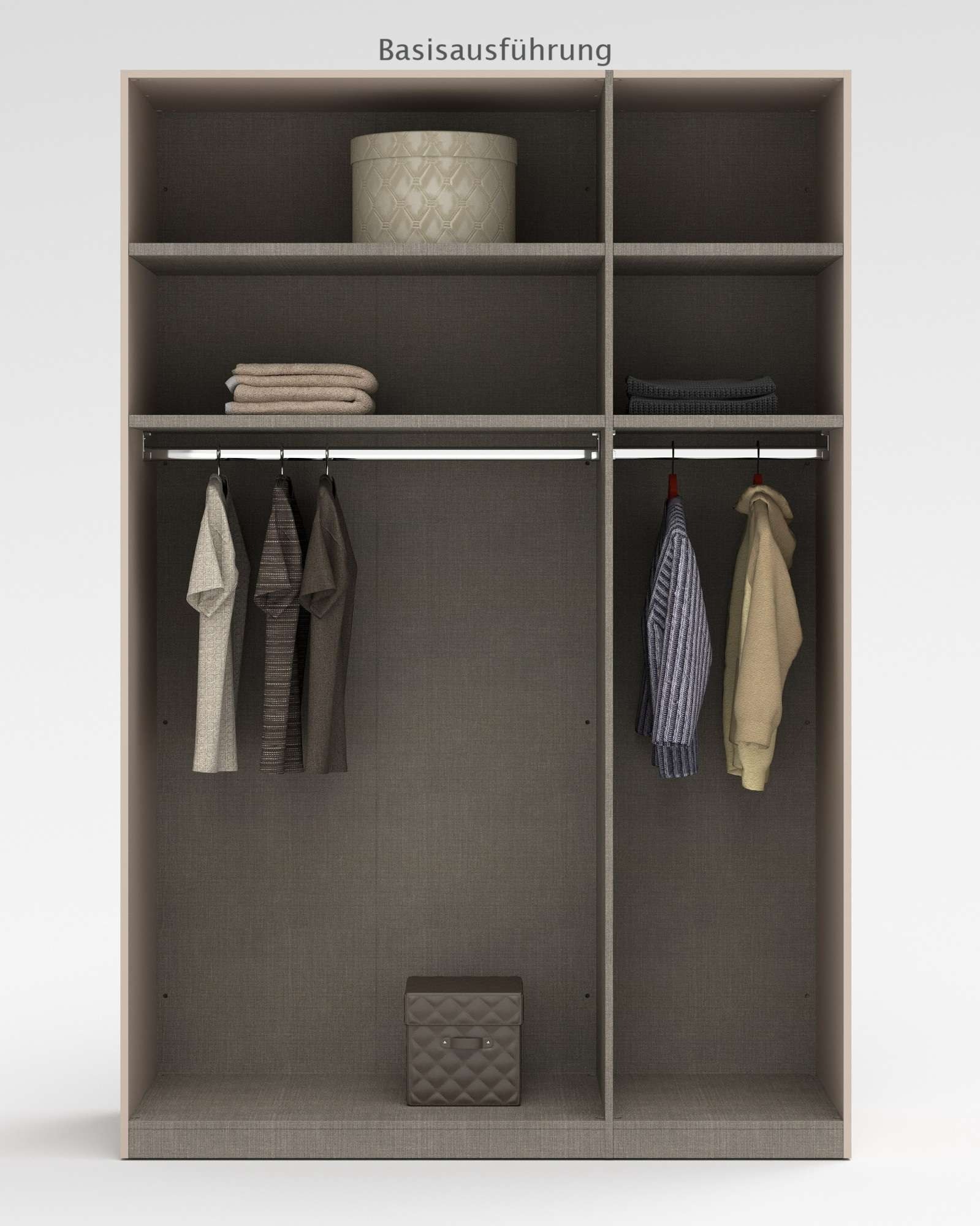 INOSIGN Kleiderschrank »RUBINO, Drehtürenschrank,Schlafzimmerschrank mit hochwertigem Alugriff« 1 Stk. tlg. Made in Italy, in Breite wählbar, Basisausführung, Zubehör extra