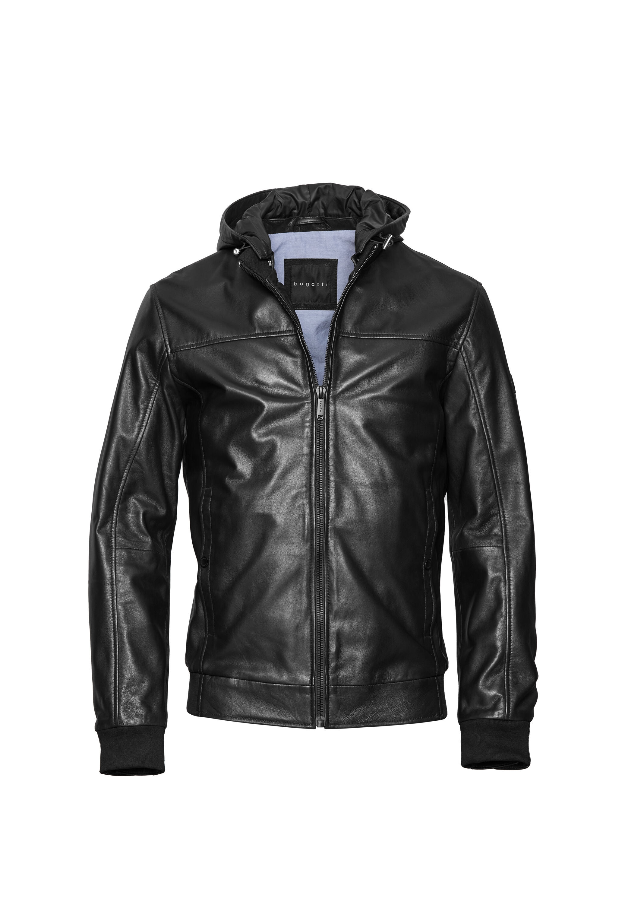 bugatti Lederjacke "BUVITO" mit Kapuze aus hochwertigem, robustem Echtleder, mit Kapuze