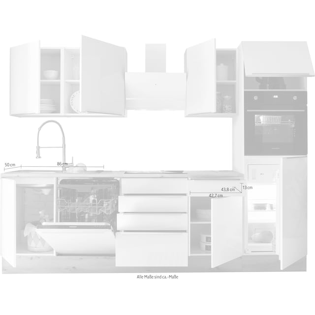 RESPEKTA Küchenzeile »Safado aus der Serie Marleen«, hochwertige Ausstattung  wie Soft Close Funktion, Breite 280 cm bestellen | BAUR