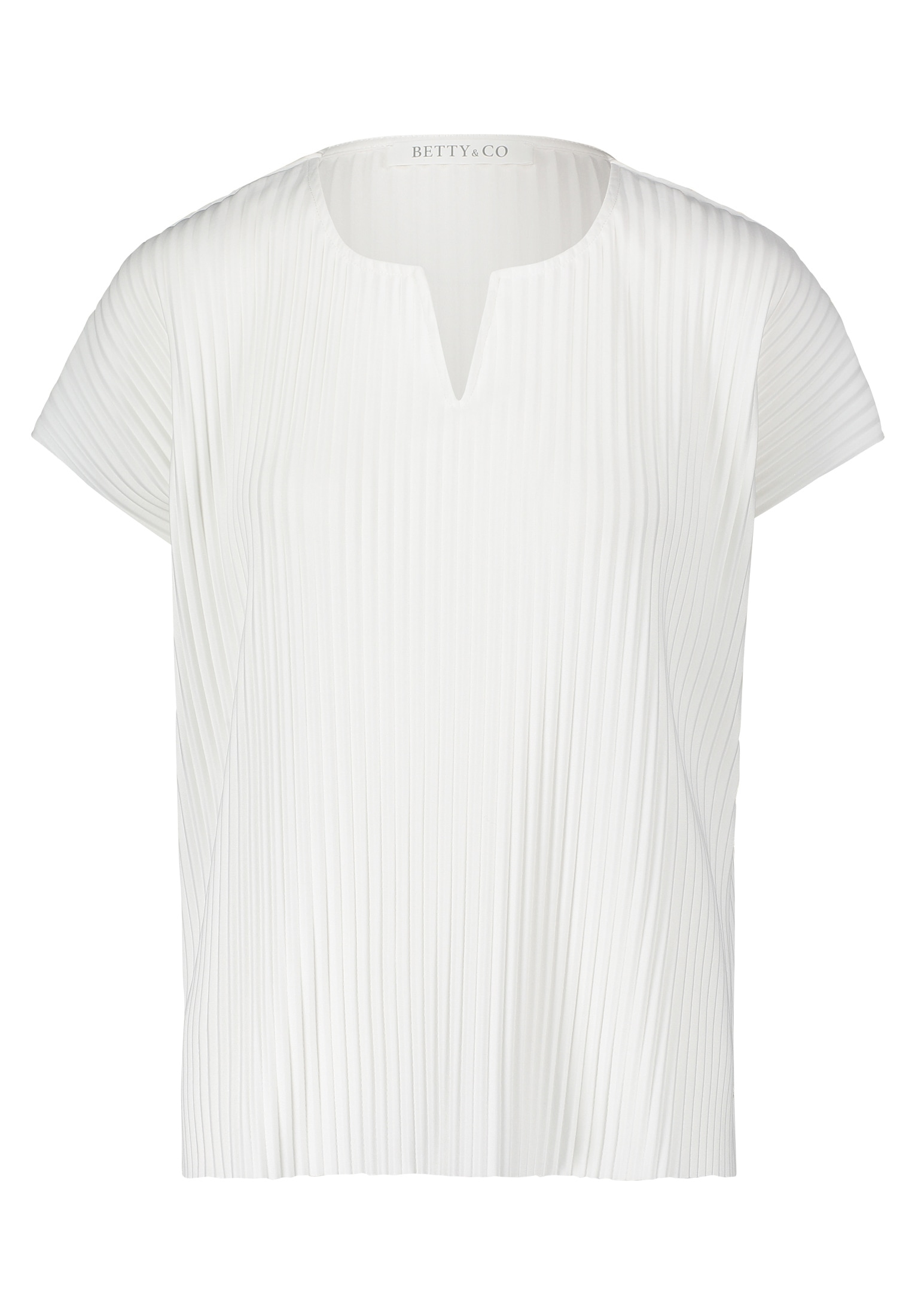 Betty&Co Kurzarmshirt »Betty & Co Damen Kurzarm-Shirt mit Plissee«, (1 tlg.), Plissee